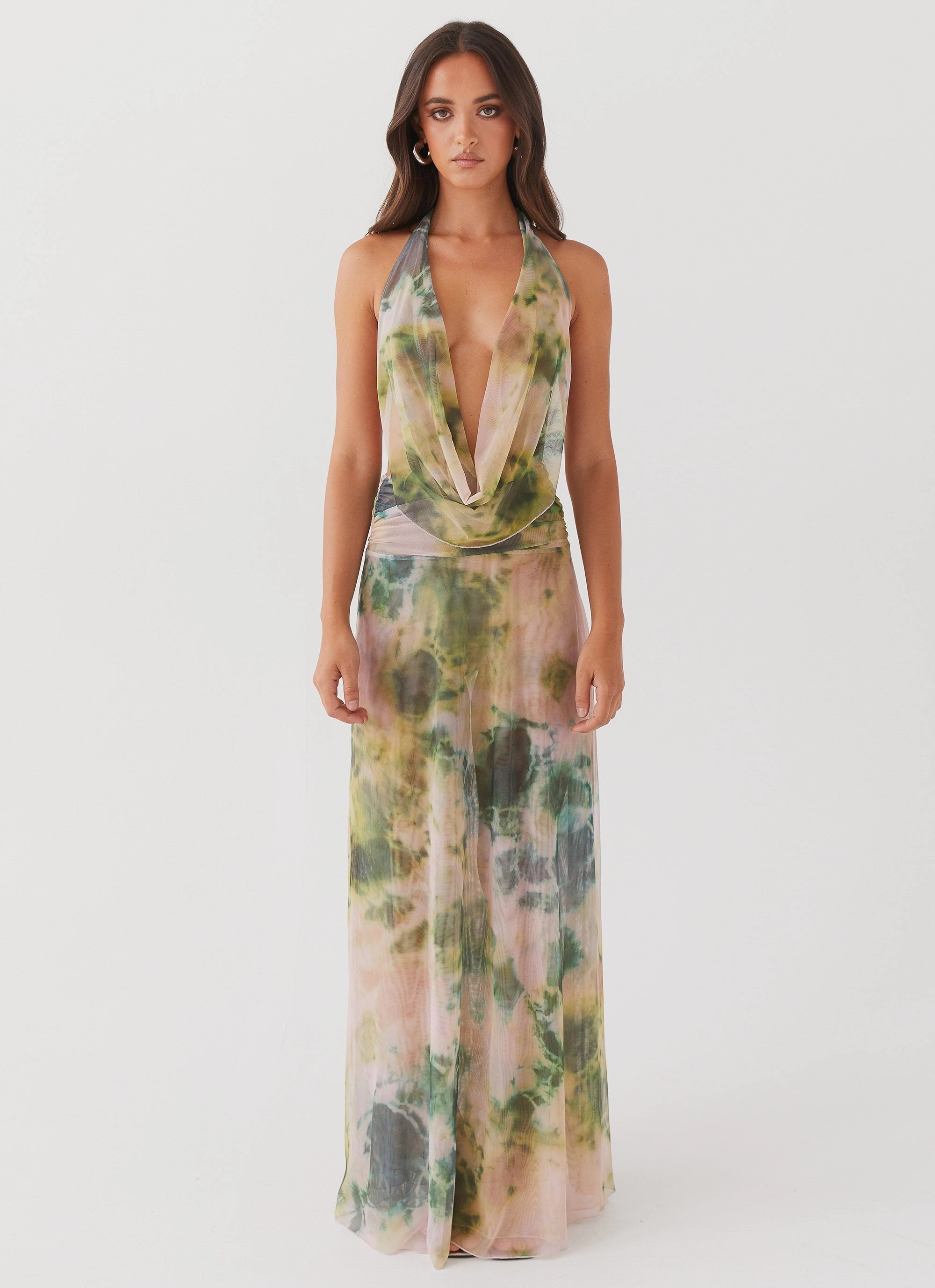 Elysia Mesh Maxi Dress - Rainforest custom-fit City Ready