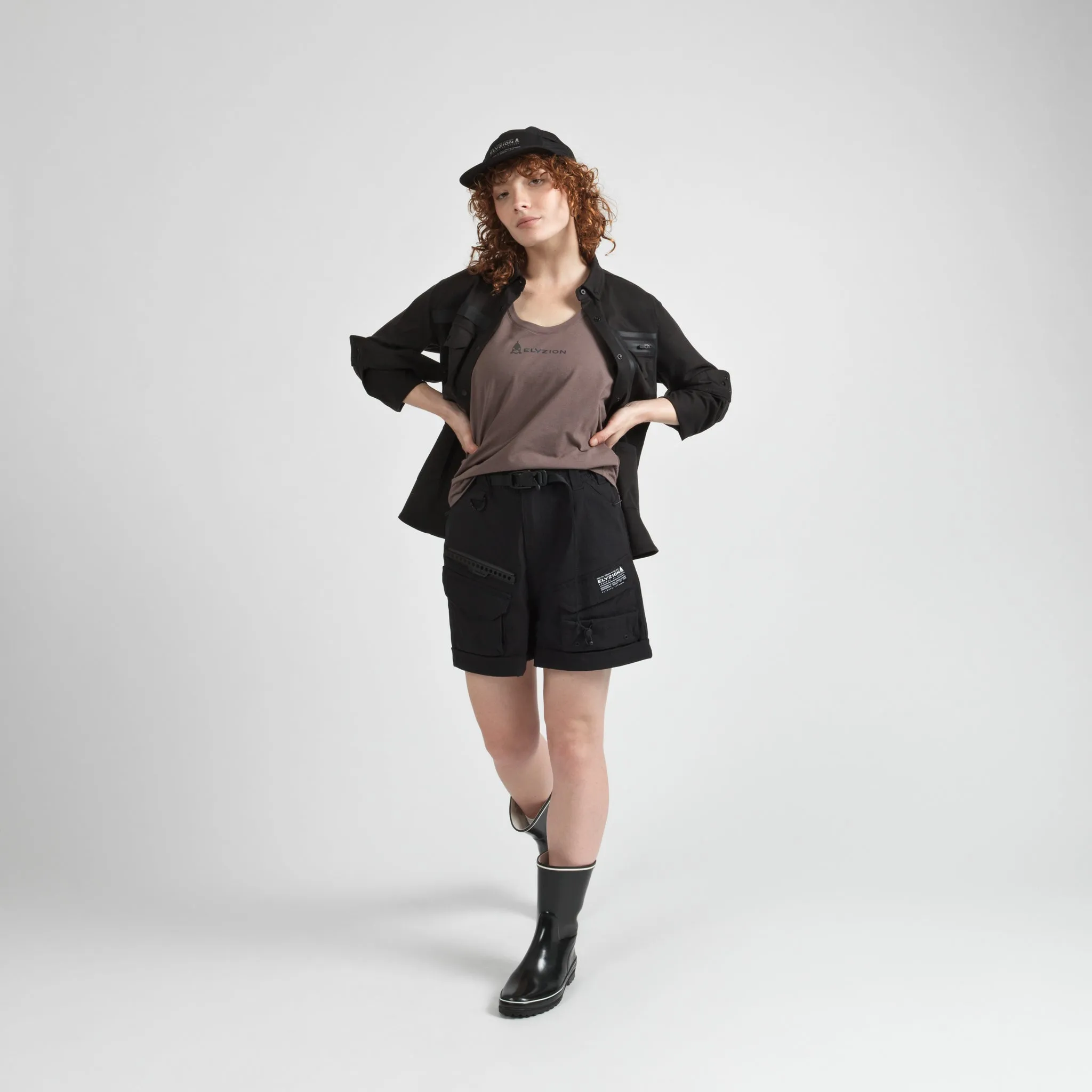 Elyzion "Yangzi" Cargo Shorts - Black