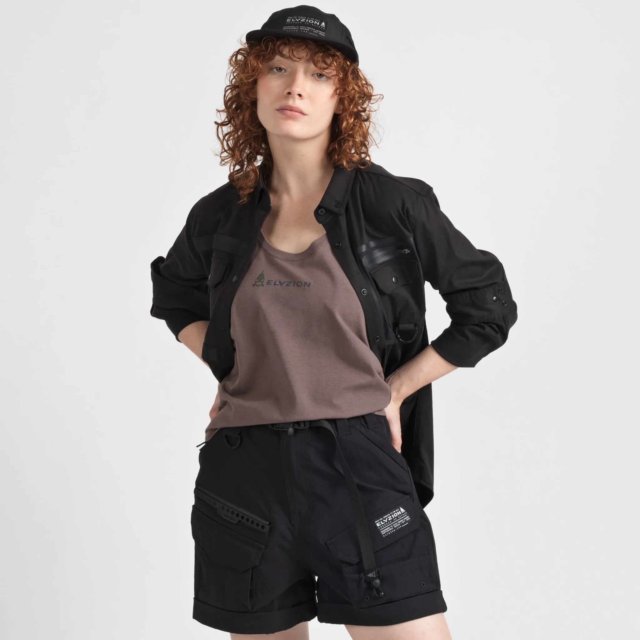 Elyzion "Yangzi" Cargo Shorts - Black