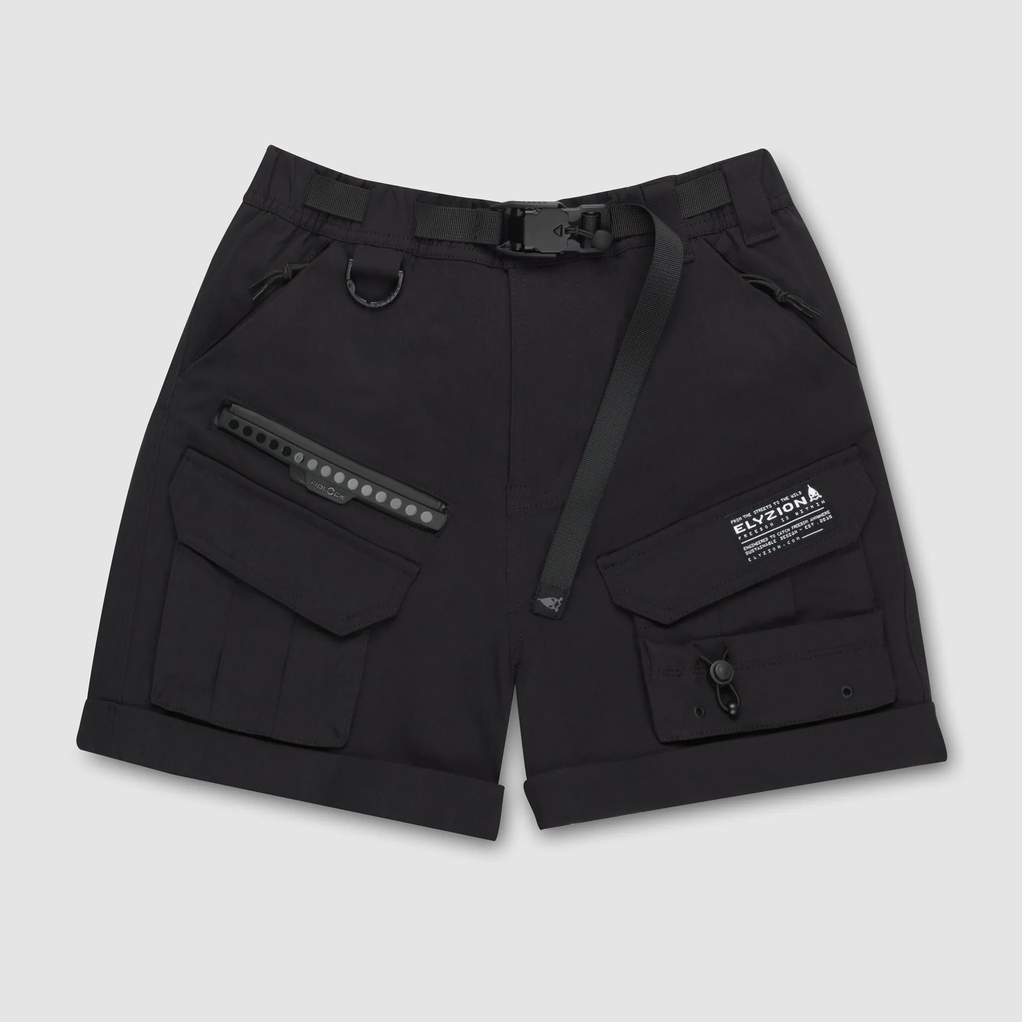 Elyzion "Yangzi" Cargo Shorts - Black