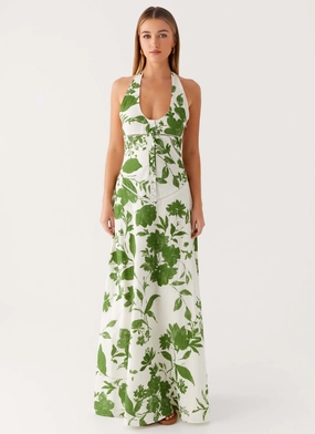 Ember Valley Maxi Dress - Verdant Bloom Chic Harmony