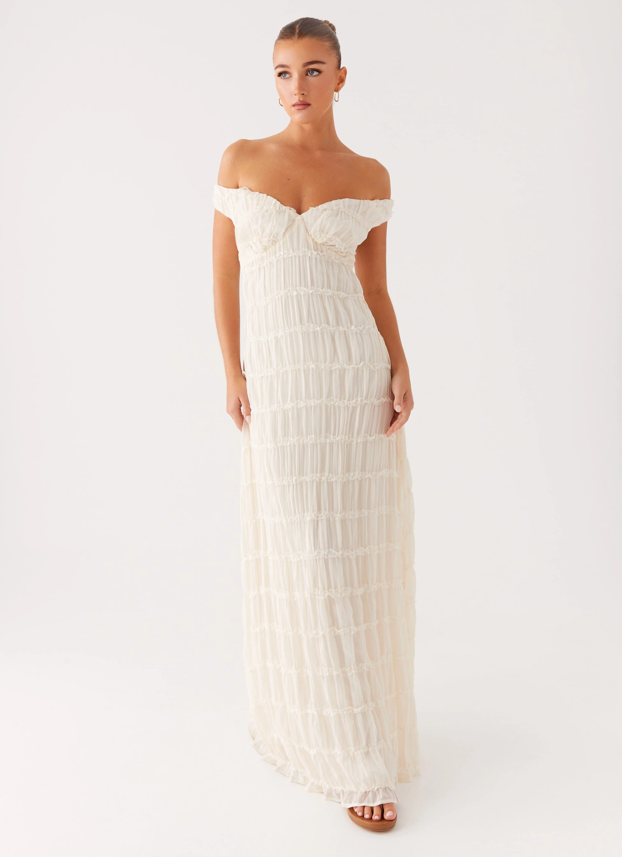 Casual Comfort Wear Embrace Maxi Dress - Ivory