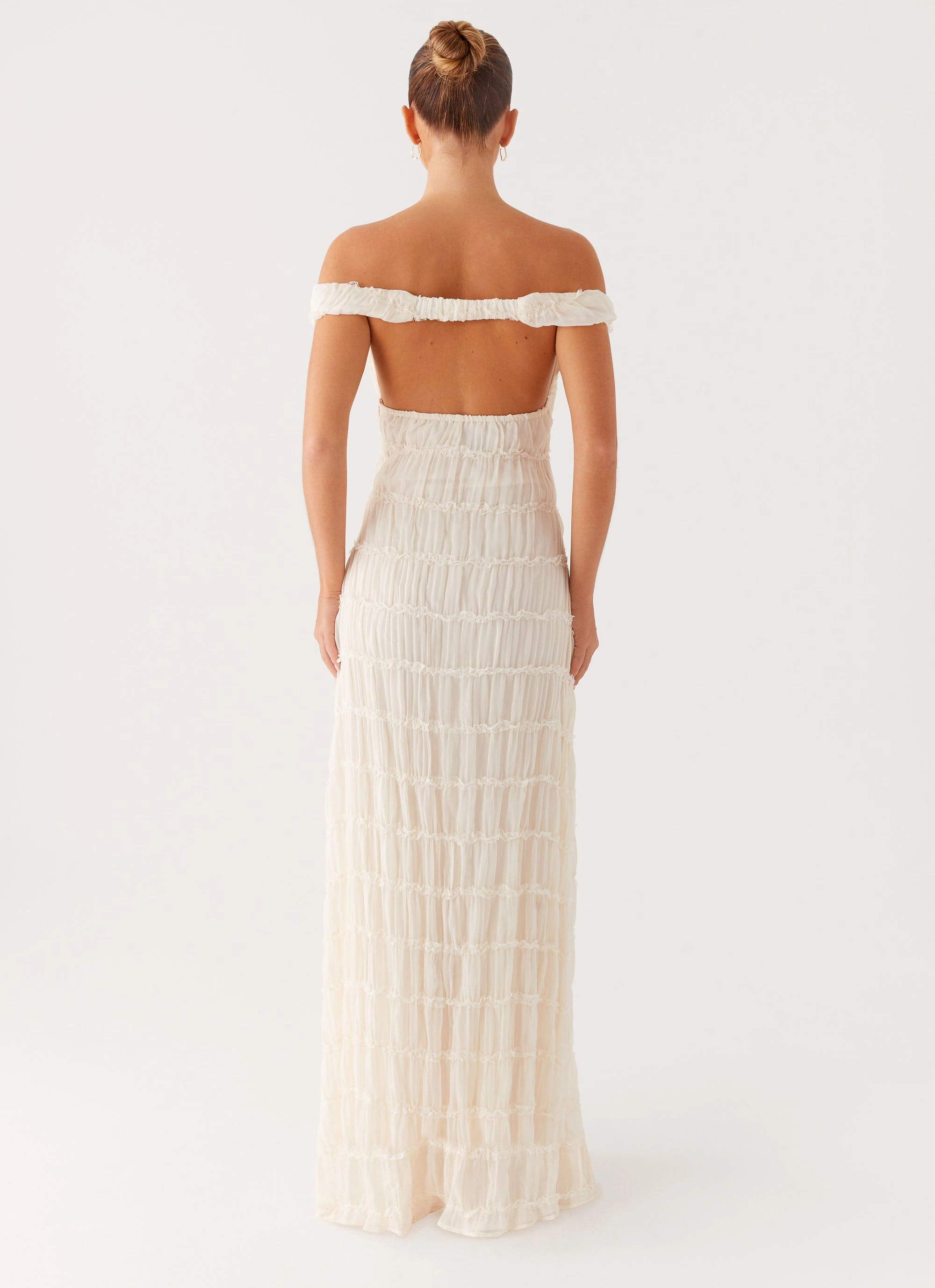 Sheer Layer Vibrant Layer Embrace Maxi Dress - Ivory