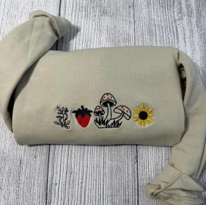 Embroidered Cottagecore Sweatshirt, Women's Embroidered Sweatshirts