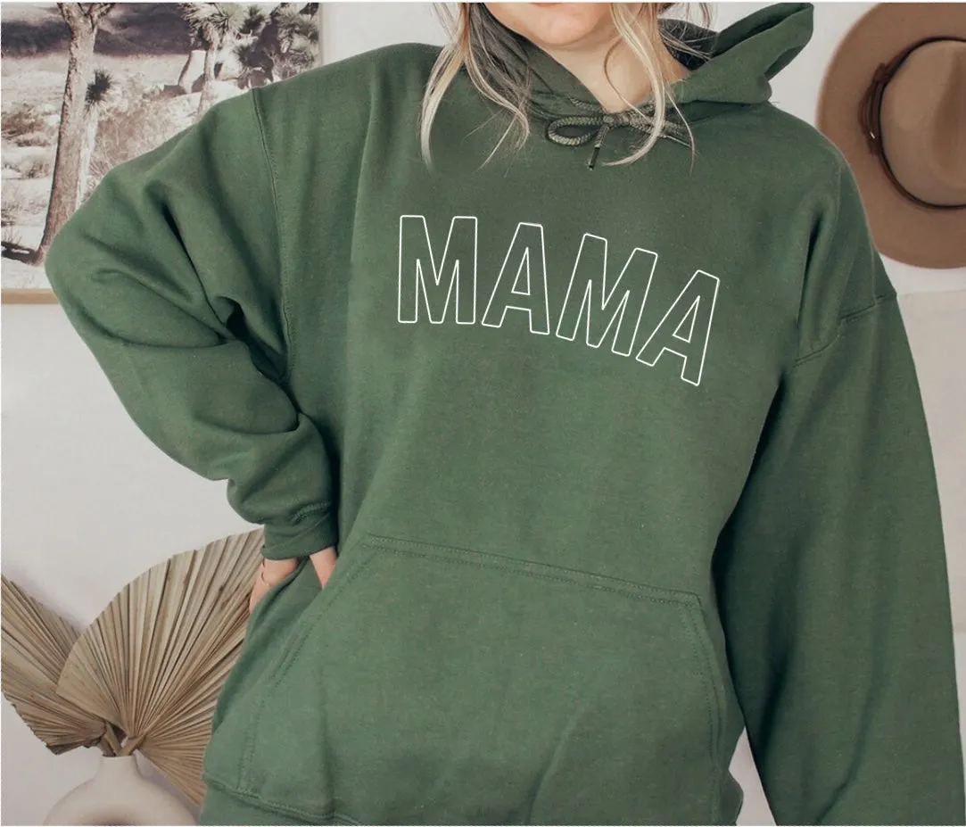 Embroidered MAMA Hoodie Sweatshirts