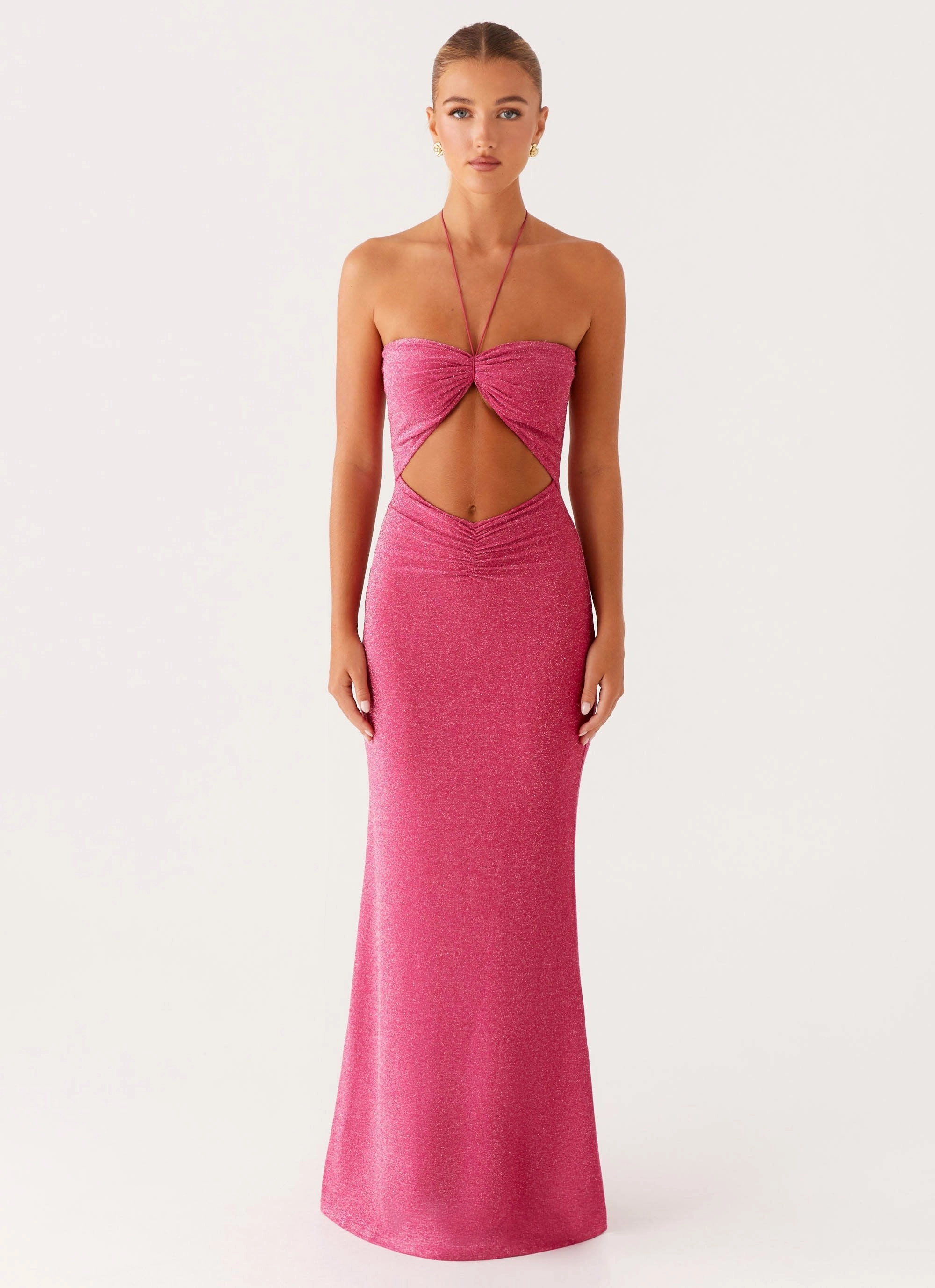 City Layer Durable-Fabric Lorenzo Maxi Dress - Raspberry