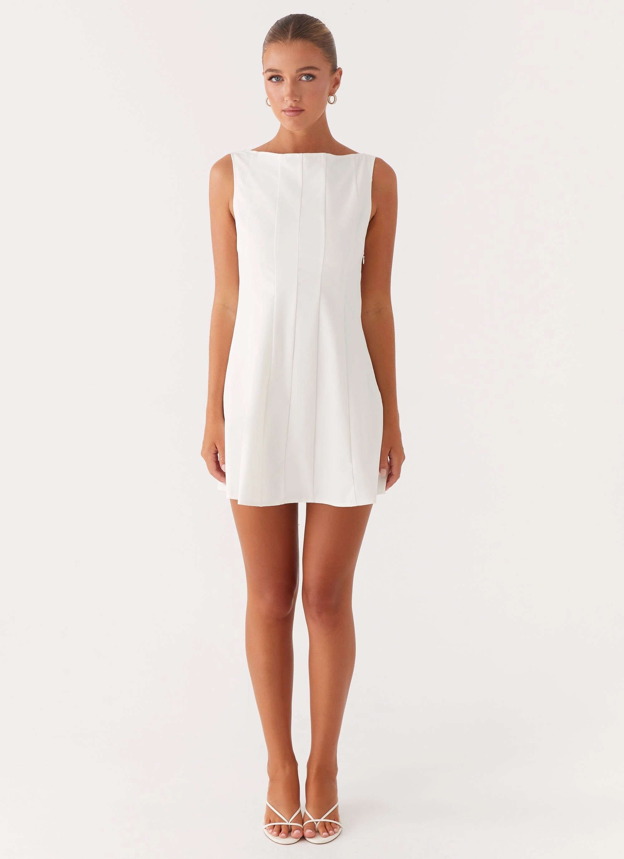 Emelie Mini Dress - White Sophisticated Comfort