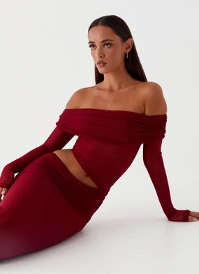 Boho Mood All Wear Emery Maxi Dress - Cherry Red