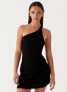 Anytime Fit Emilee Tie Back Mini Dress - Black