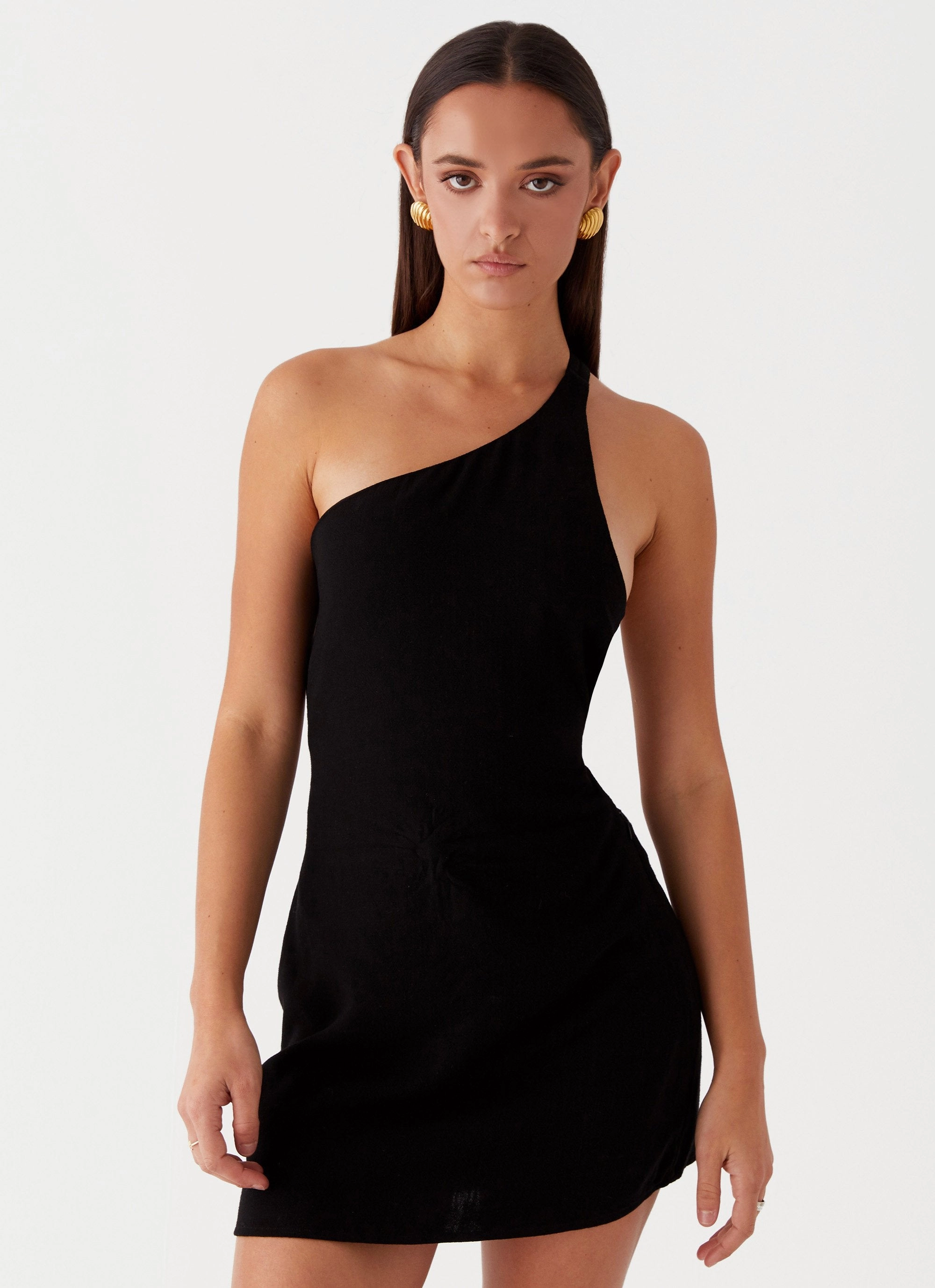 Anytime Fit Emilee Tie Back Mini Dress - Black