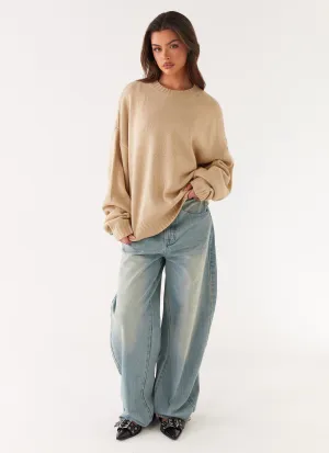 Emma Oversized Sweater - Beige FlexibleCuffs
