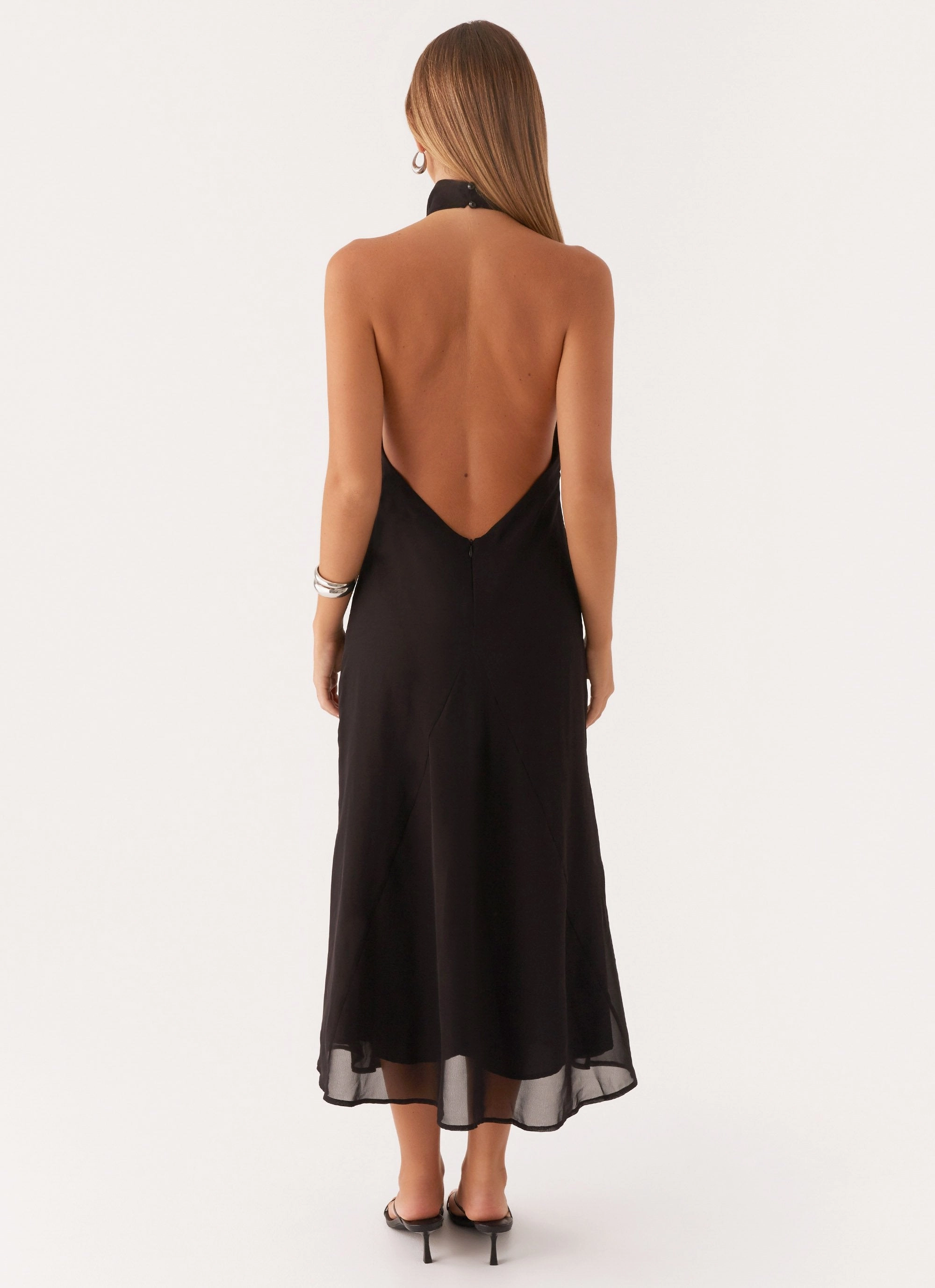 Romantic Vibes Emmalyn Midi Dress - Black