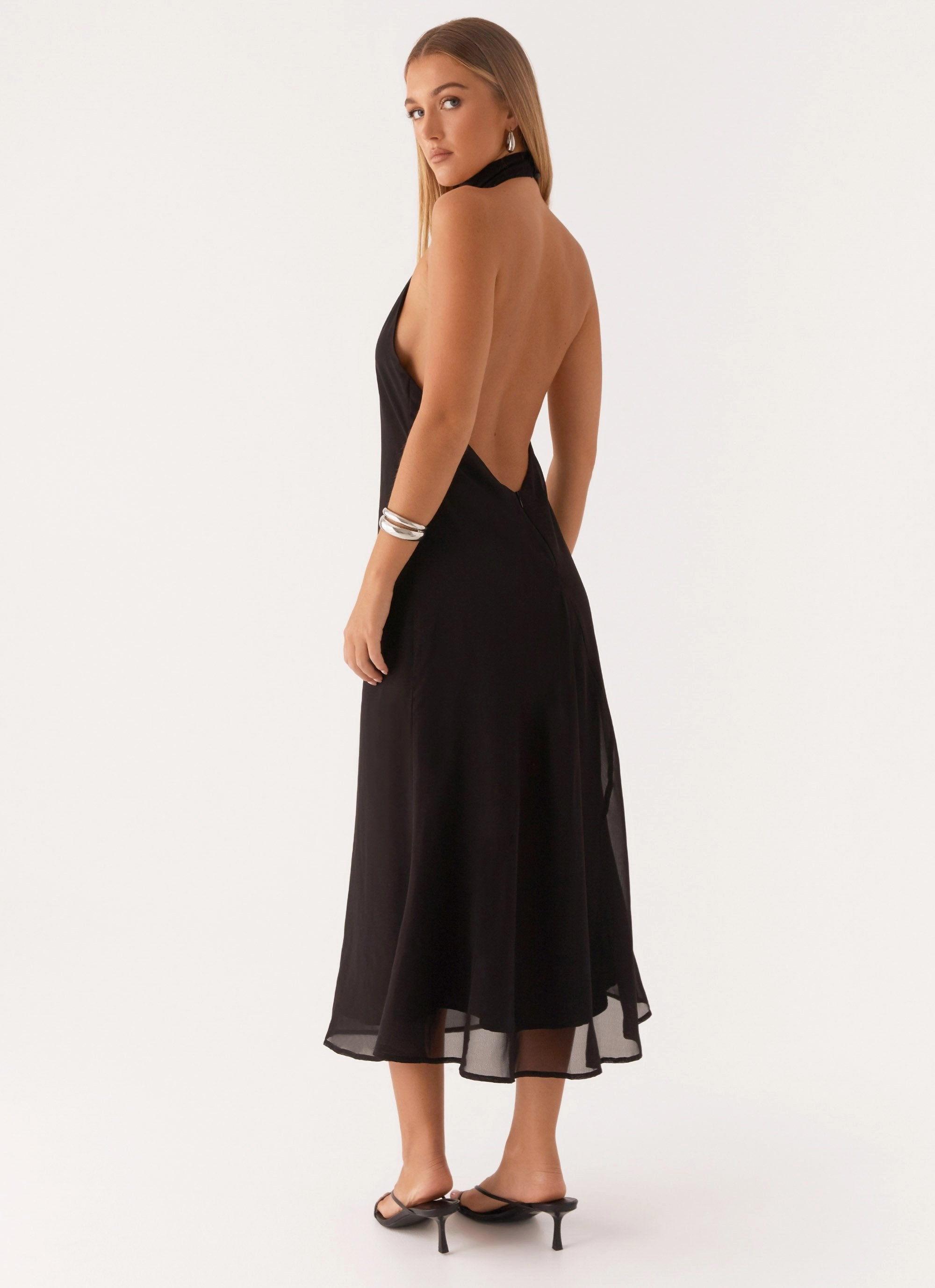 Emmalyn Midi Dress - Black Mom Chic