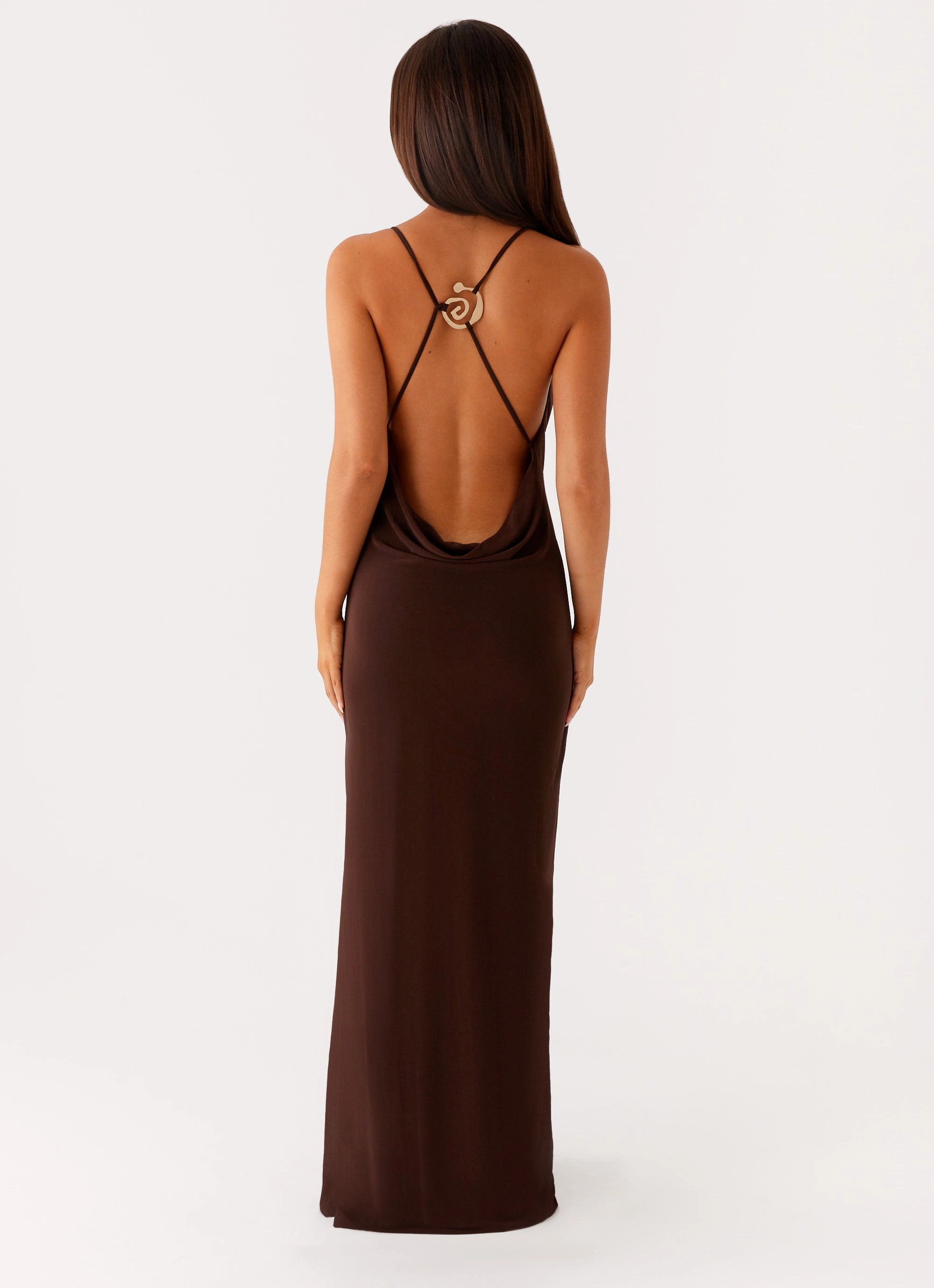 Daytime Mood Game Player Maxi Dress - Chocolate