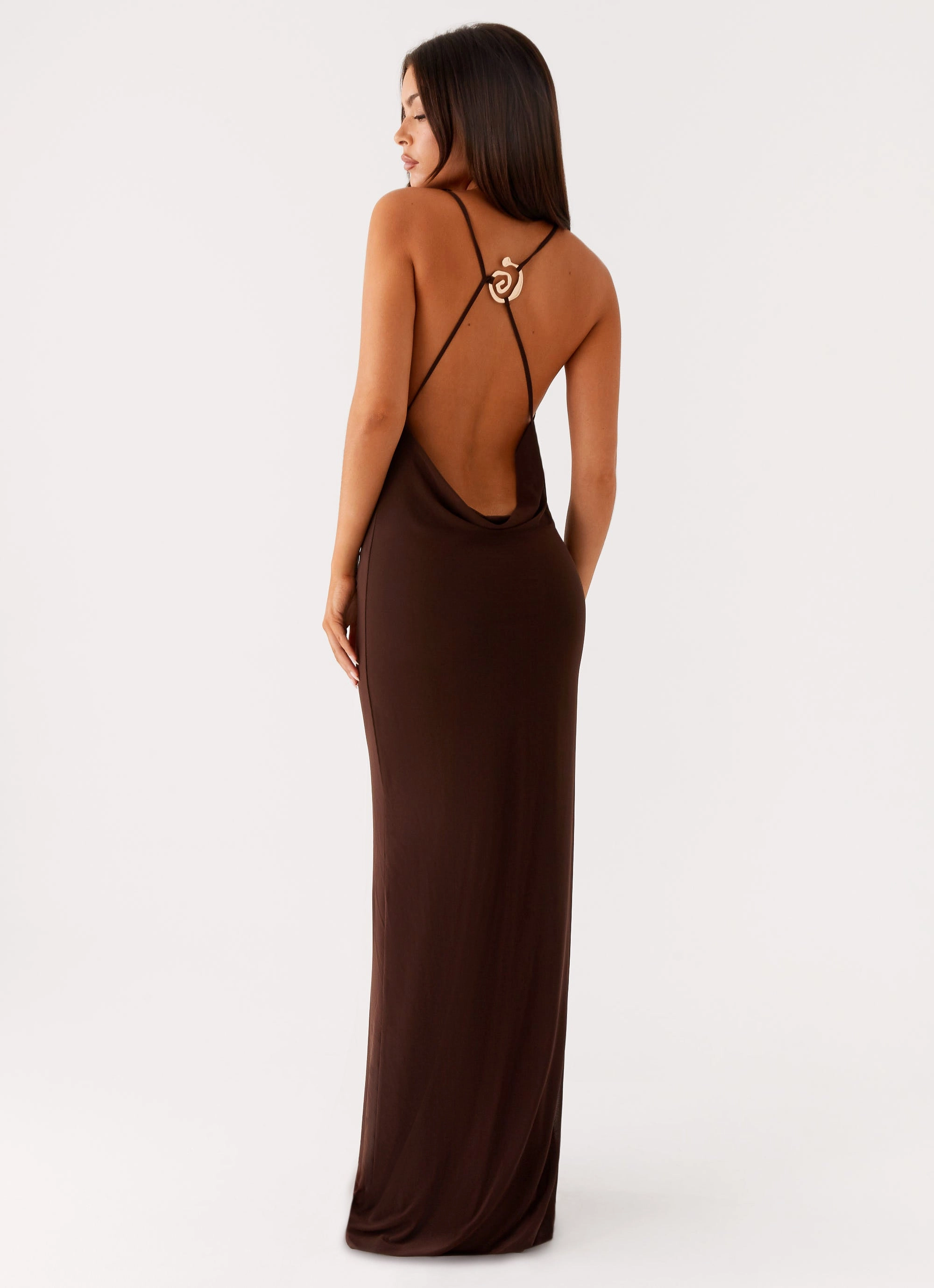 Chill Base Game Player Maxi Dress - Chocolate