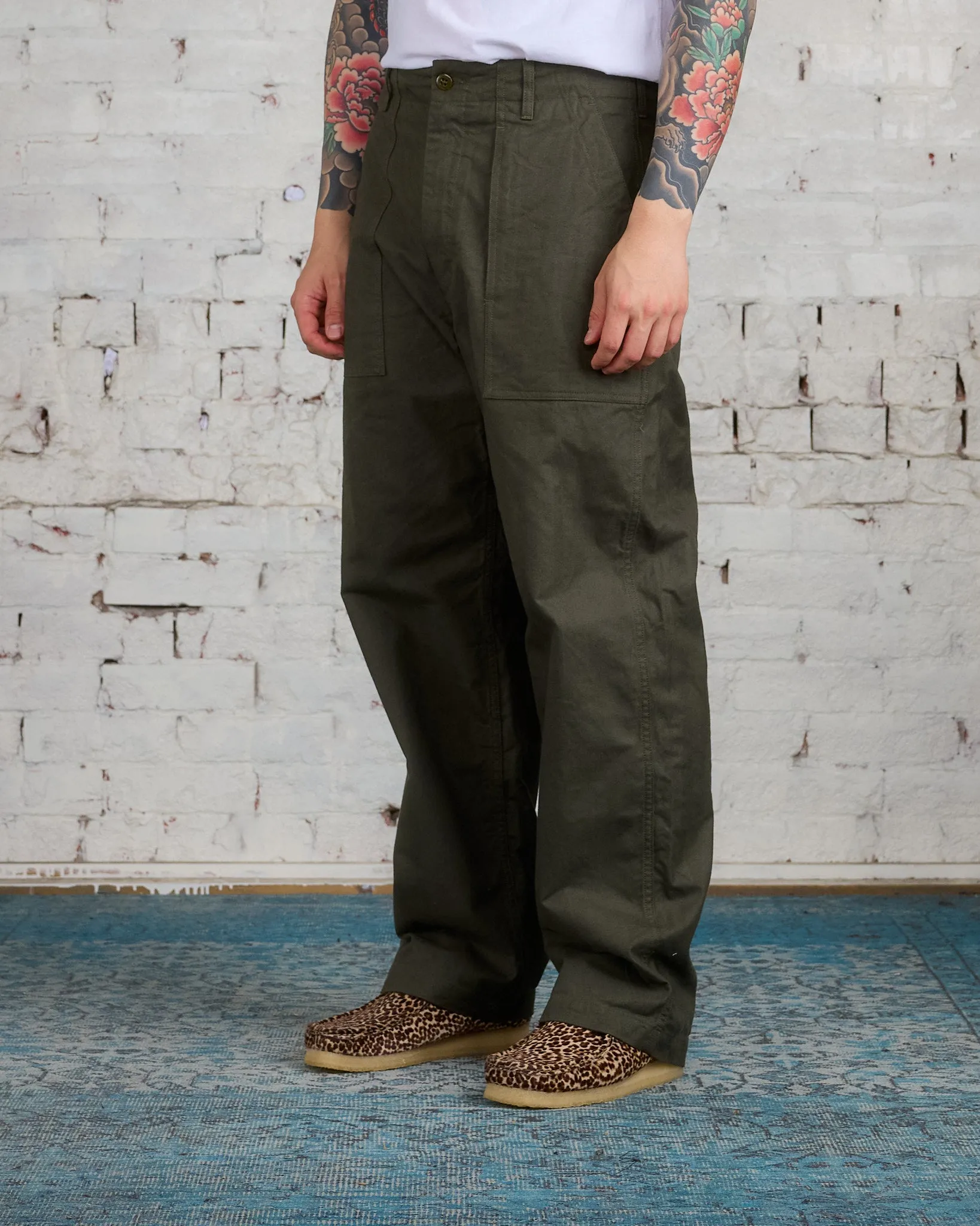 Engineered Garments Fatigue Pant Cotton Brush HB Olive