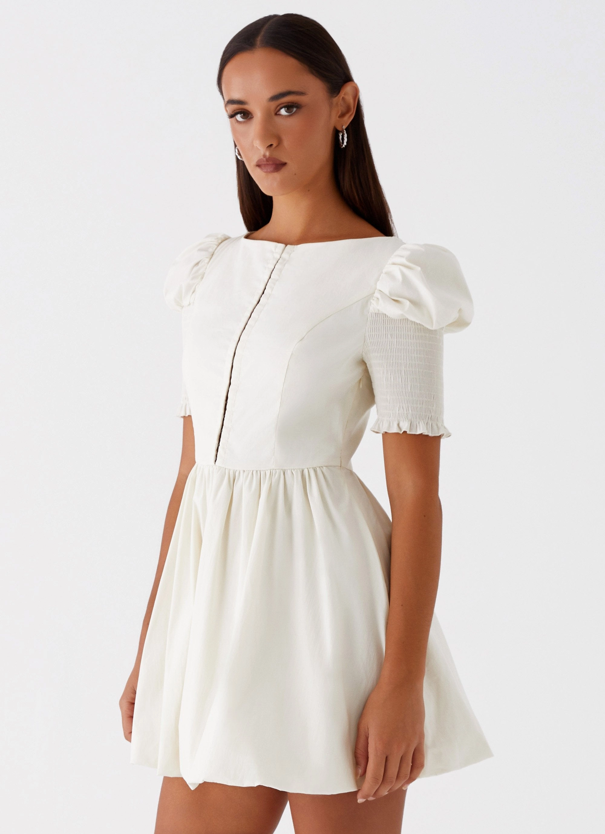 Work Option Enya Mini Dress - Ivory