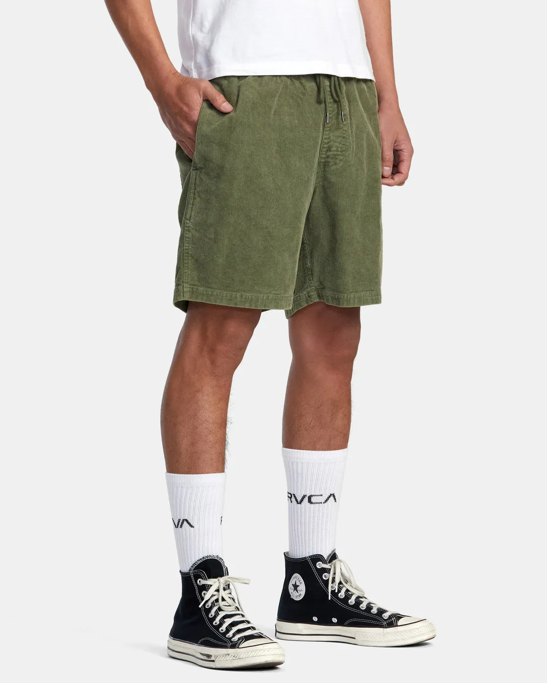 Escape 17" Elastic Waist Corduroy Shorts - Surplus