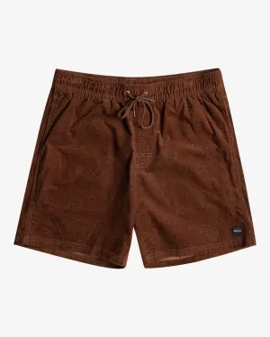 Escape Elastic Waist Corduroy Shorts 17” - Bombay Brown
