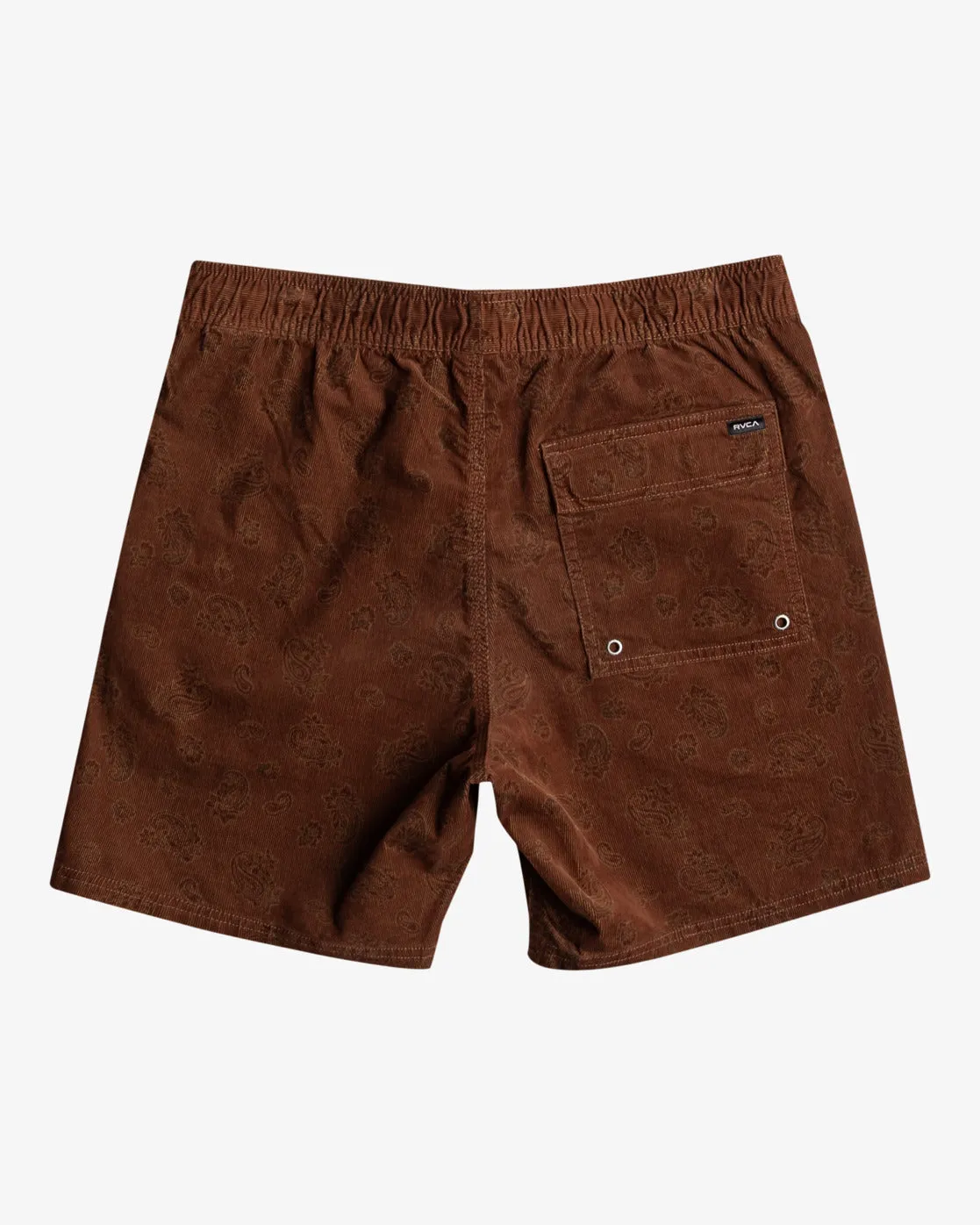 Escape Elastic Waist Corduroy Shorts 17” - Bombay Brown