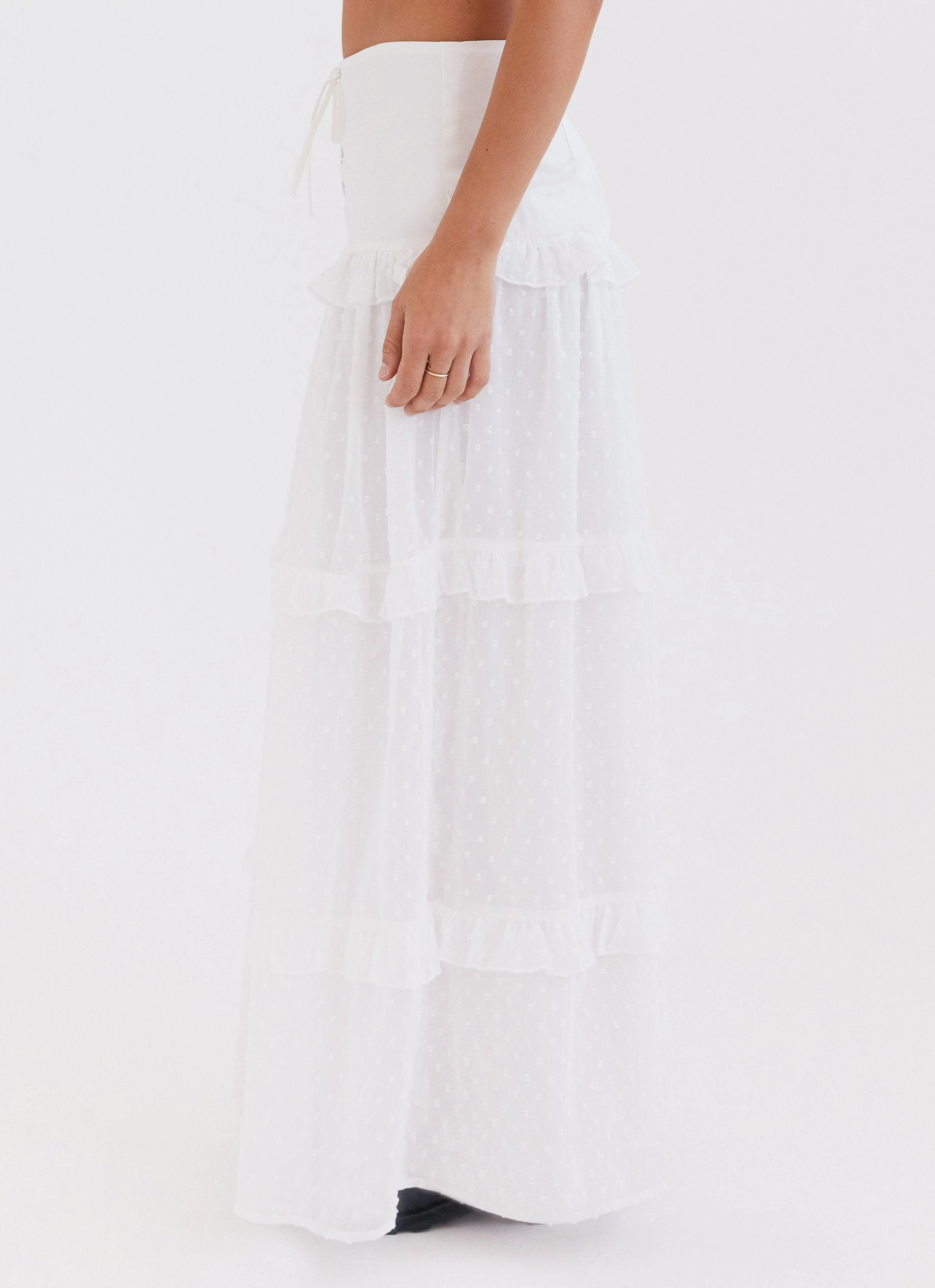 Laidback Feel Esmeralda Maxi Skirt - White