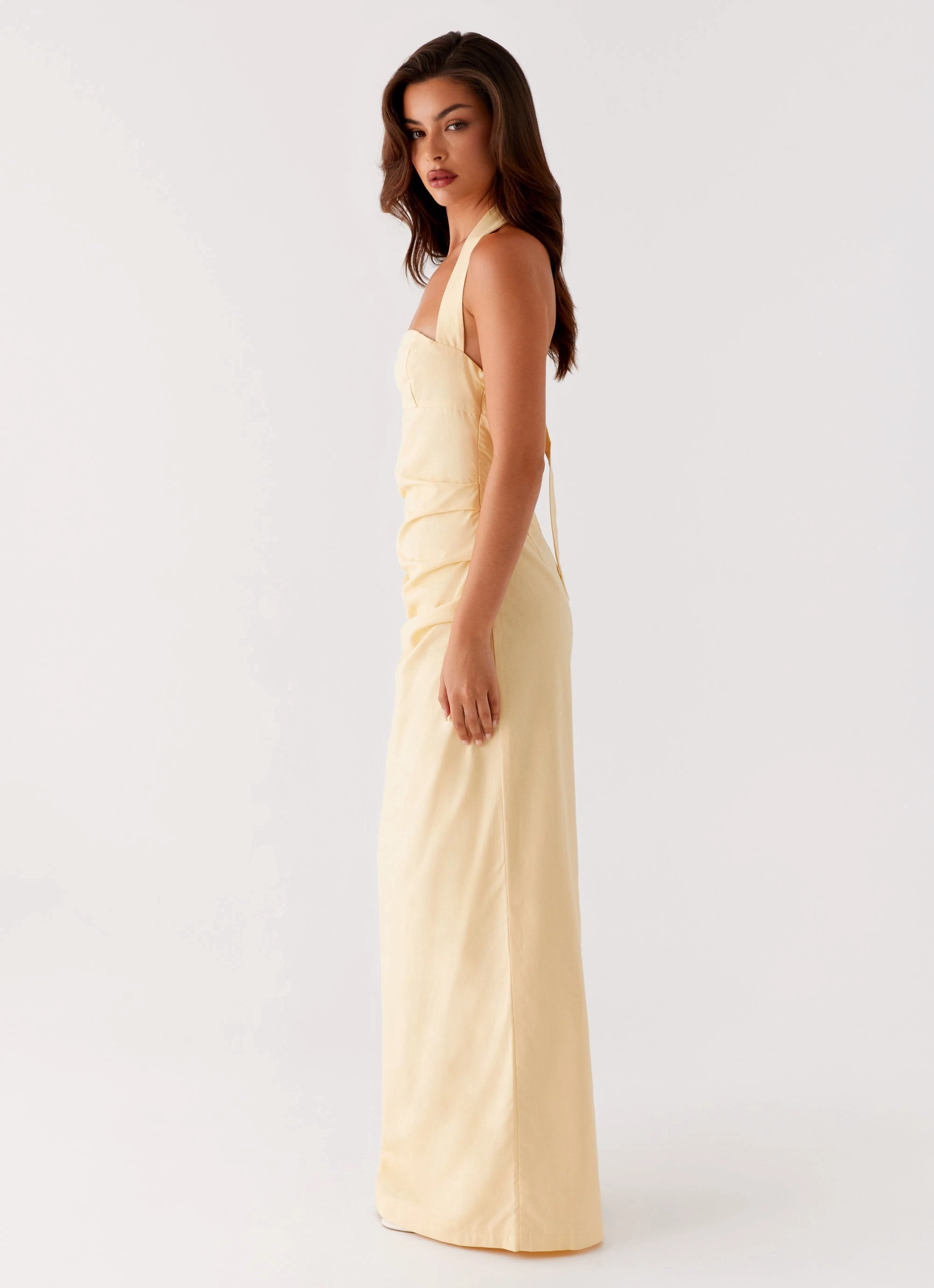 Contemporary Layer Rumour Has it Maxi Dress - Yellow