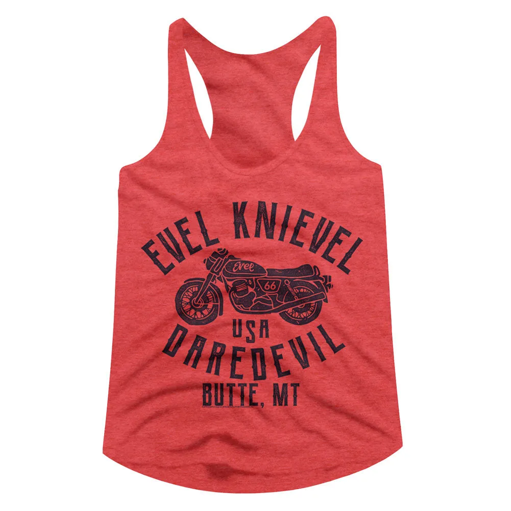 Evel Knievel Usa Dare Devil Women's Racerback