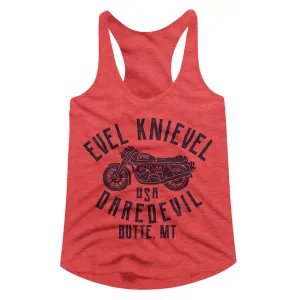 Evel Knievel Usa Dare Devil Women's Racerback