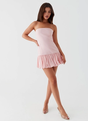 Cotton Candy Mini Dress - Pink Comfy Yet Stylish Breathable Feel