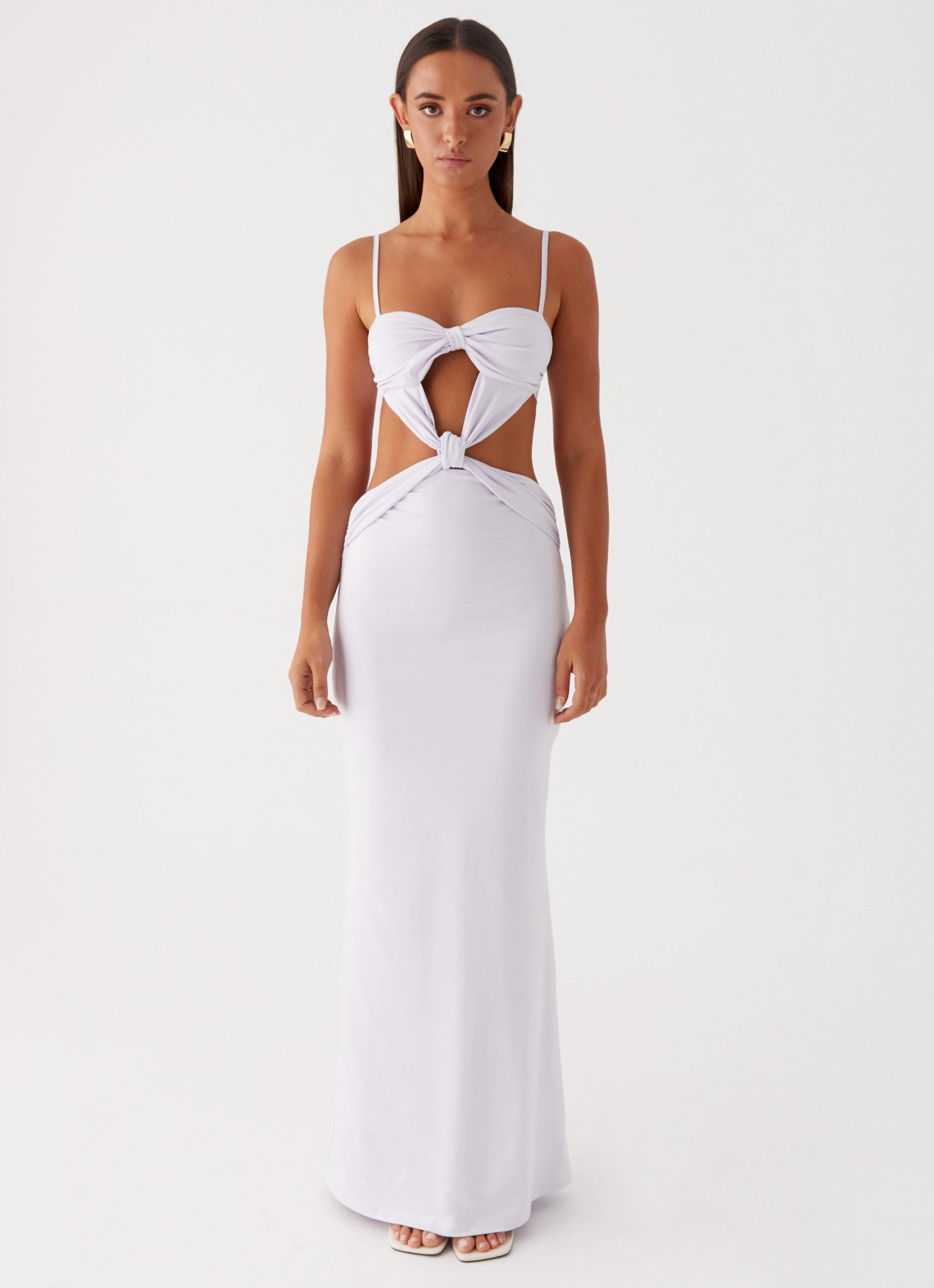 Heart And Soul Maxi Dress - Lavender Tie-Detail Linen Soft