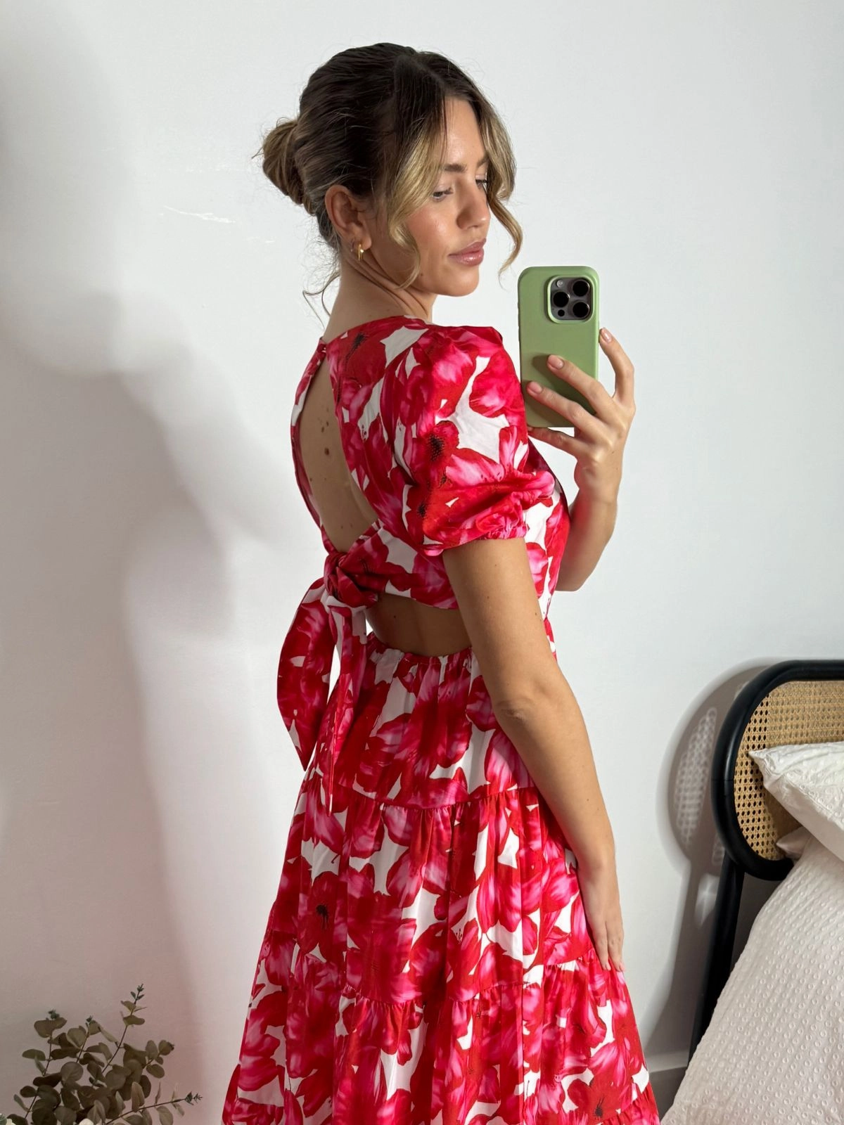 Zoe Tiered Cutout Maxi Dress / Red & White Chic and Elegant Night Vibes