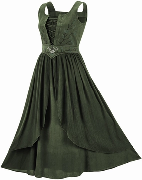 Danu Maxi Limited Edition Moss Green BiasCutSilhouette Smart Detail
