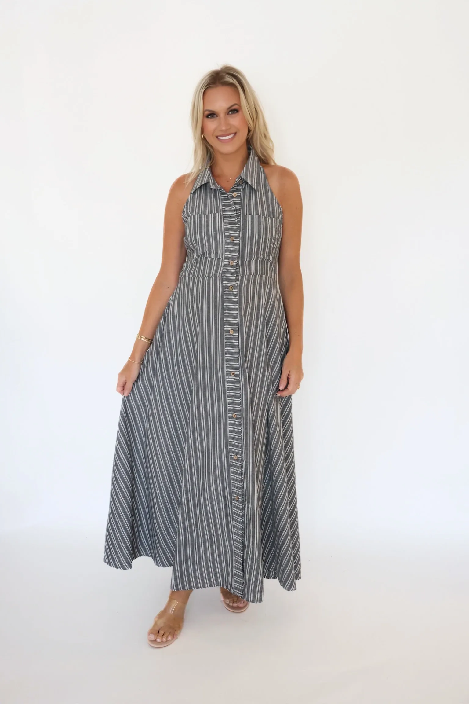 Bold Movement Stretch-Recovery Evett Shirt Dress