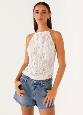 Evia Halter Top - Ivory All-Purpose Wear