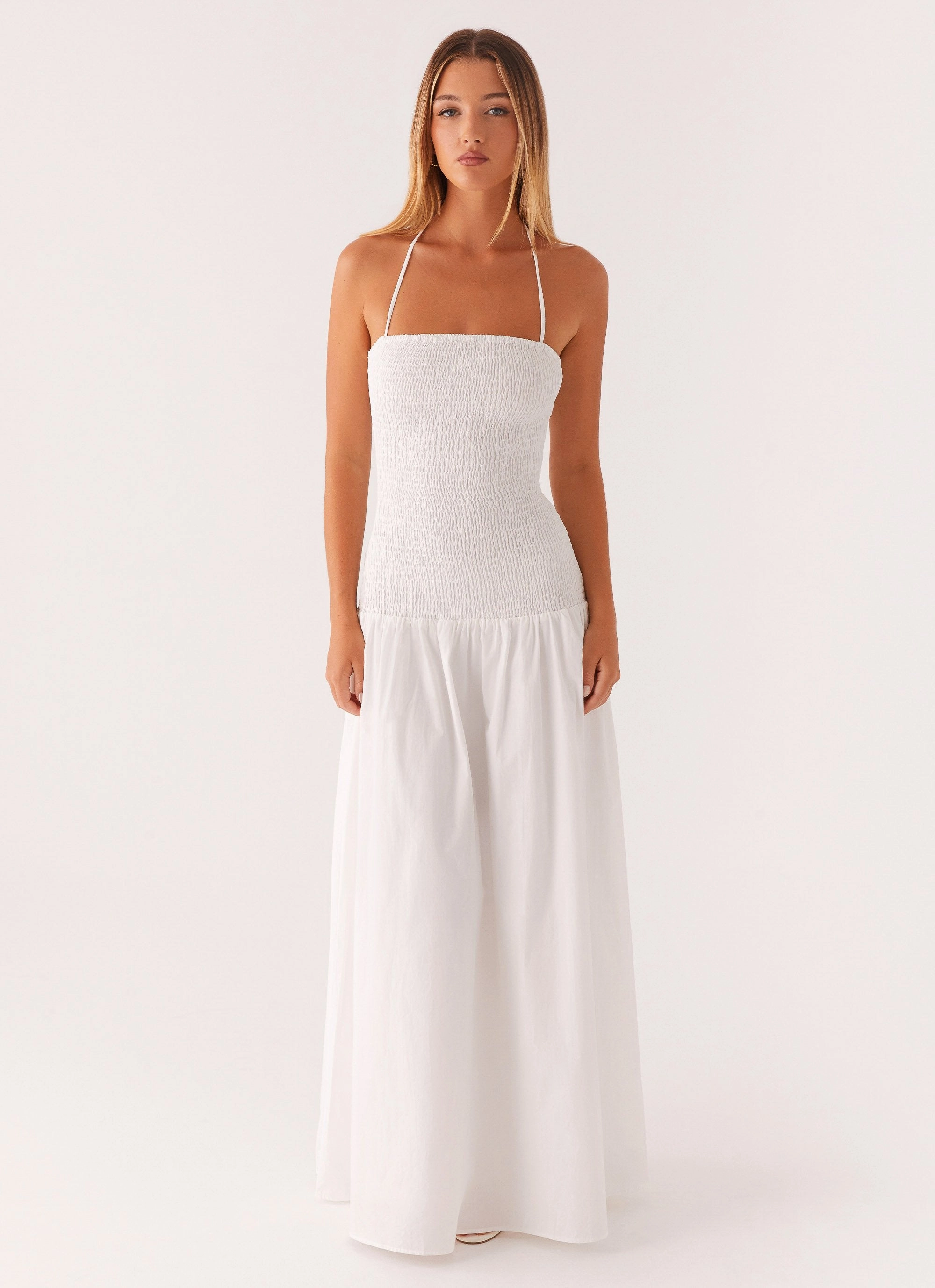 Fall Inspired Zahra Maxi Dress - White
