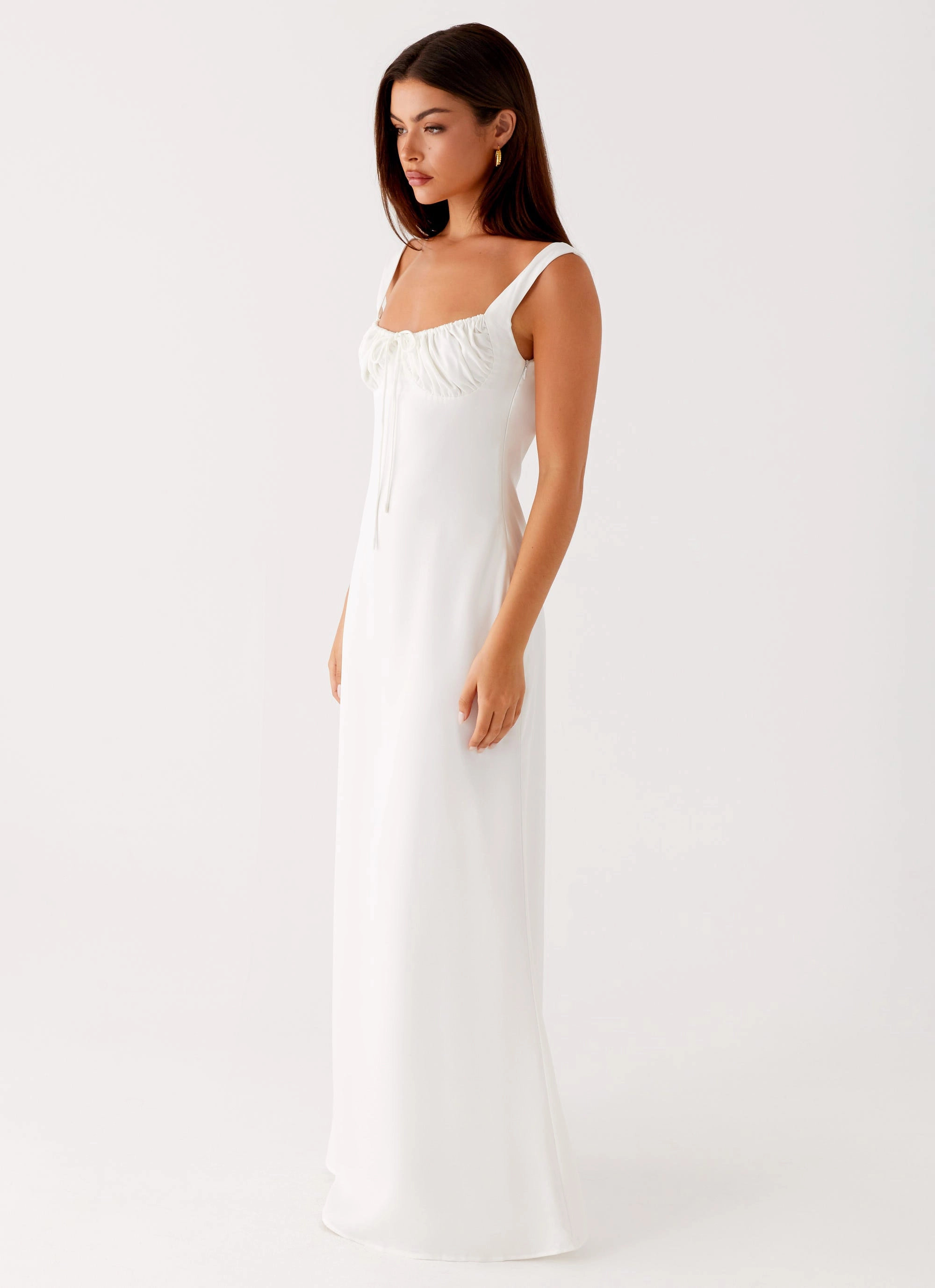 Shyla Maxi Dress - Ivory Gentle Aesthetic Polished Design