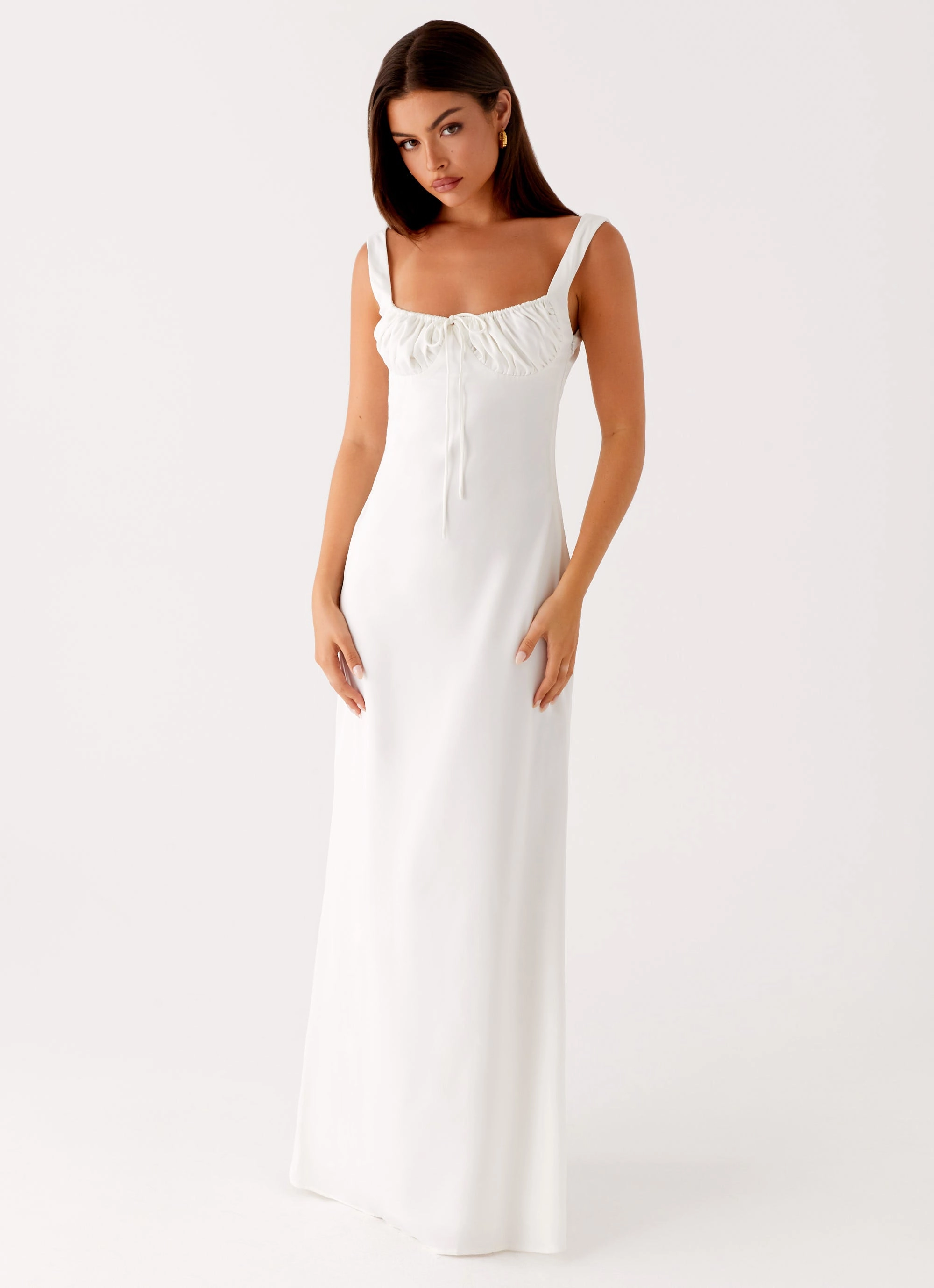 Minimal Aesthetic Shyla Maxi Dress - Ivory