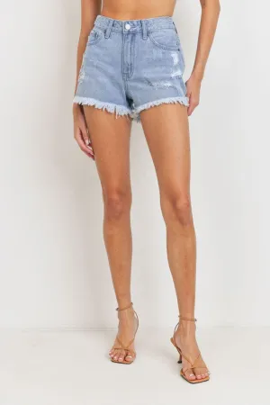 Fallin'  In Love Denim Shorts