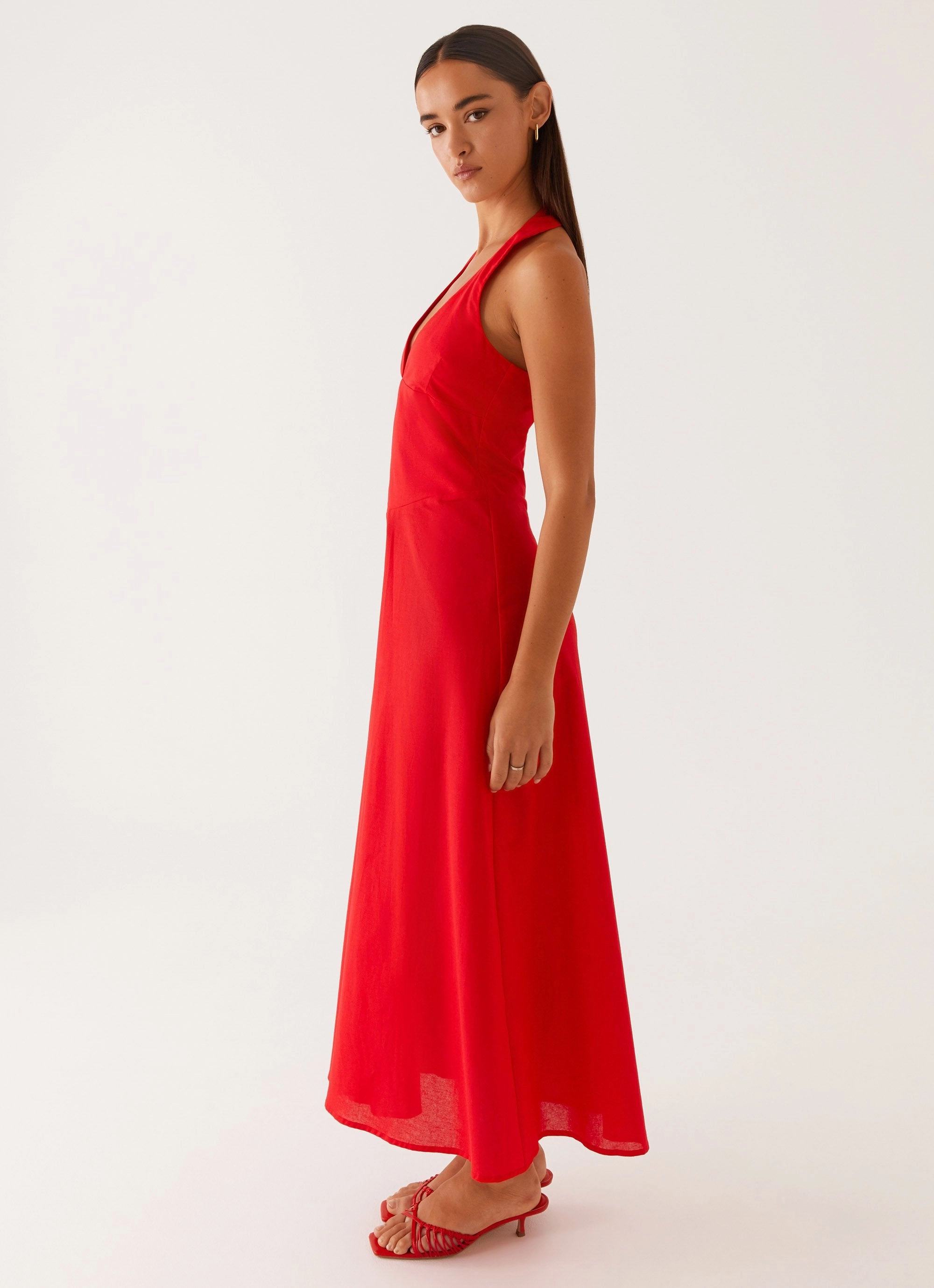 Falling For You Midi Dress - Red Trend Smart