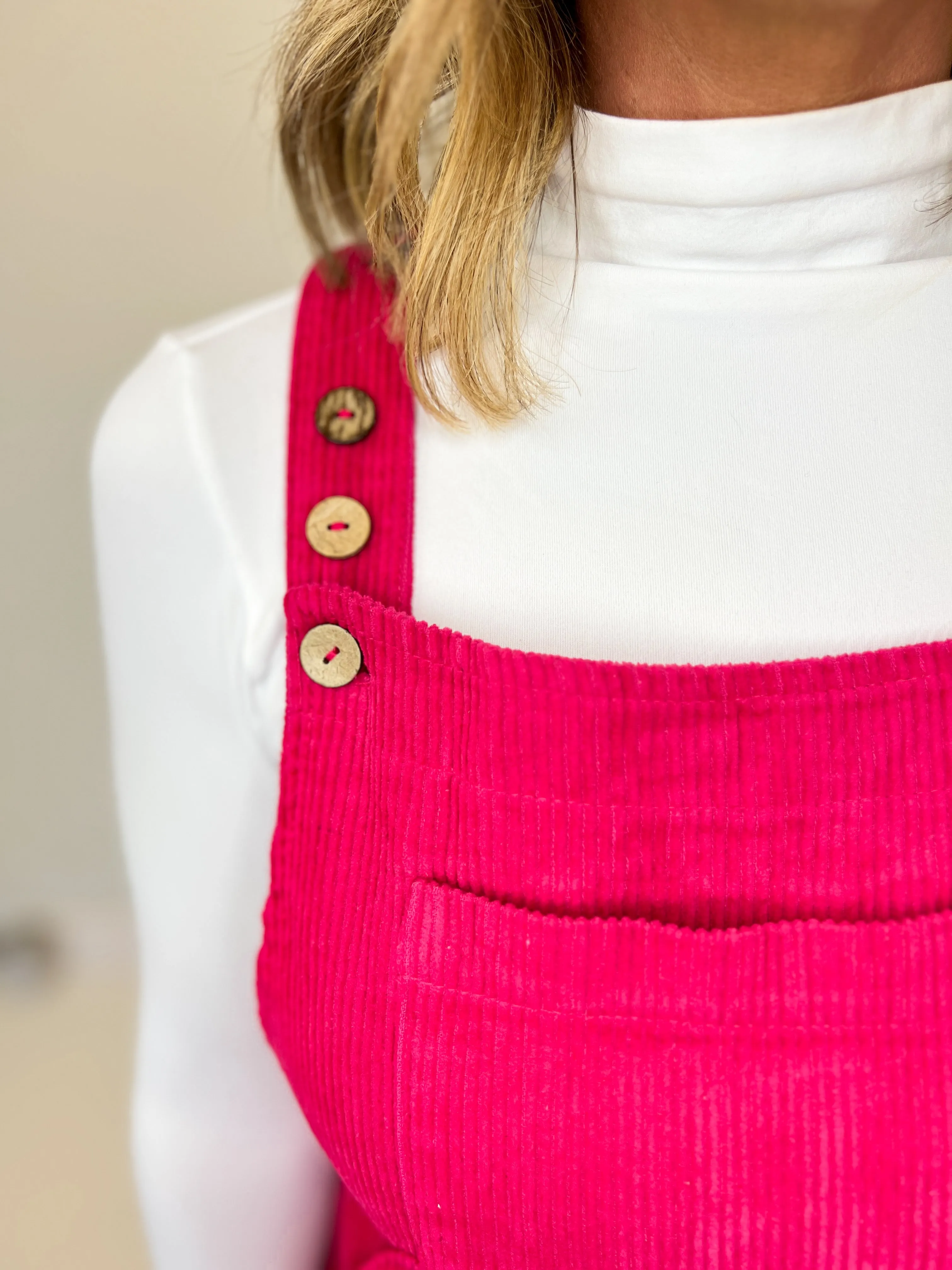 Famous Last Words Overalls - Fuchsia