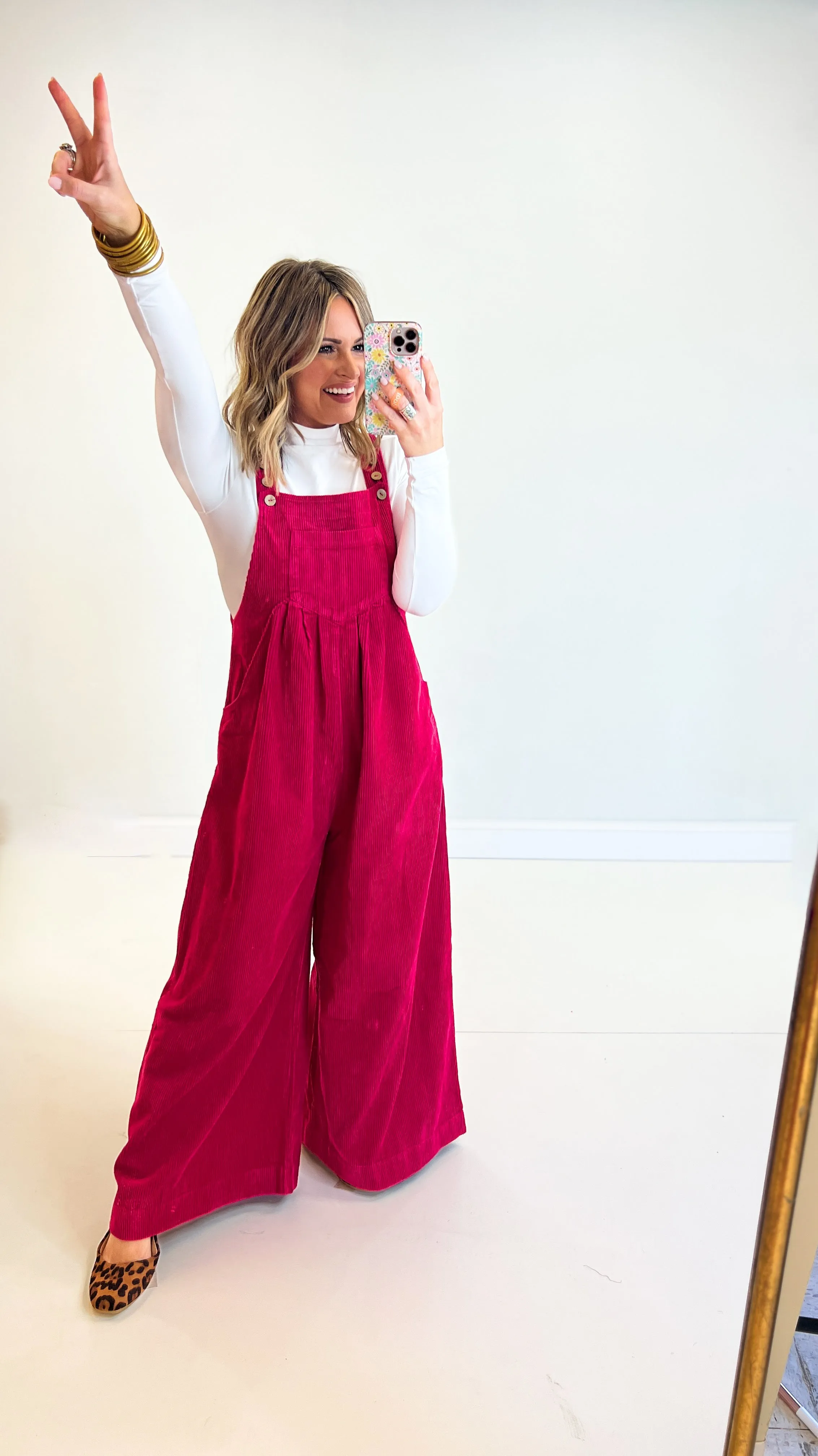 Famous Last Words Overalls - Fuchsia