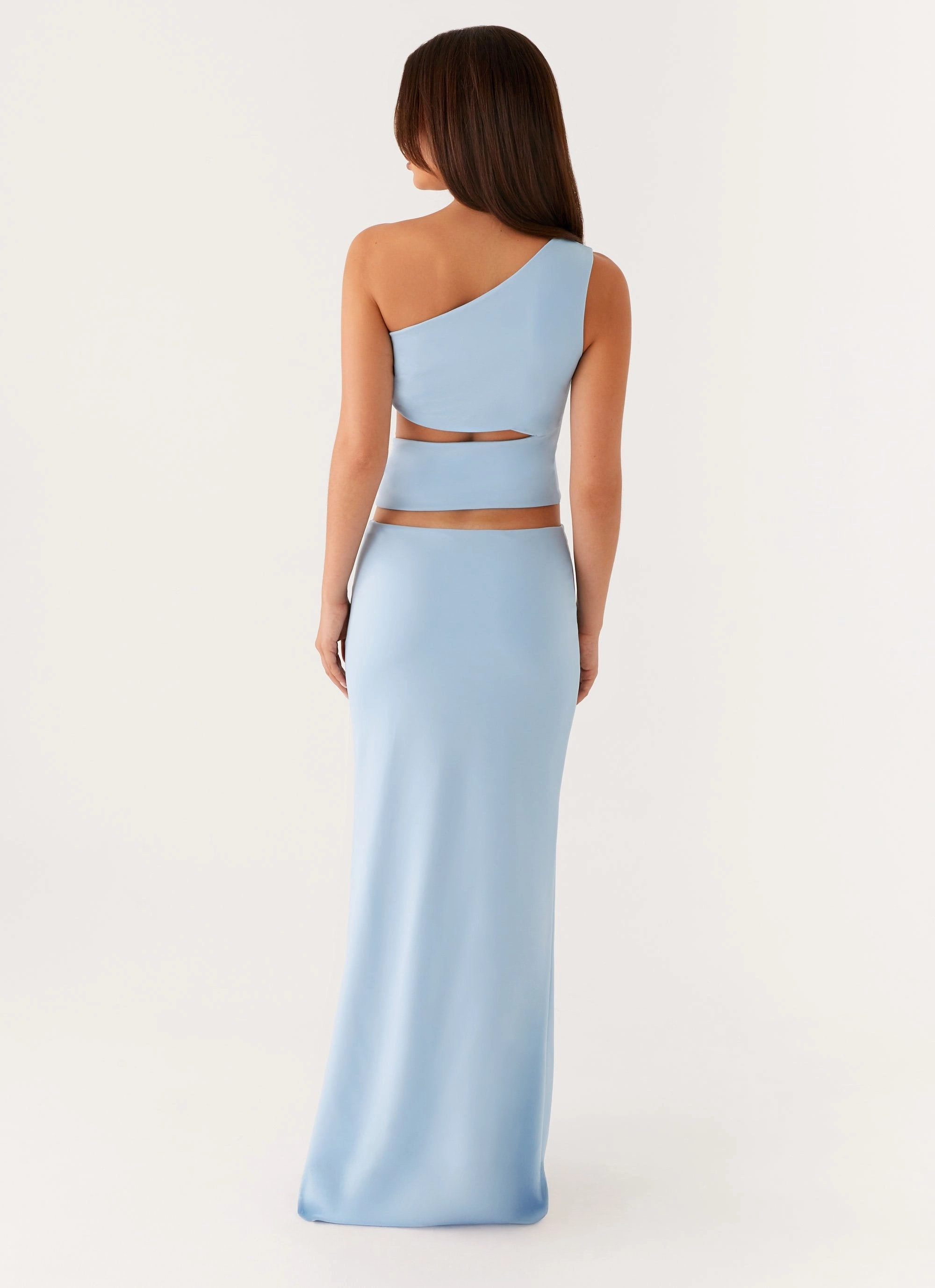 Laylani Cut Out Maxi Dress - Blue Layering Comfort Natural Style