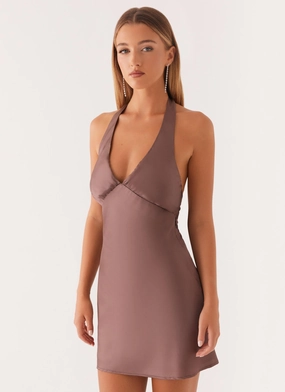 Classic Movement Heavy Hearted Mini Dress - Steel