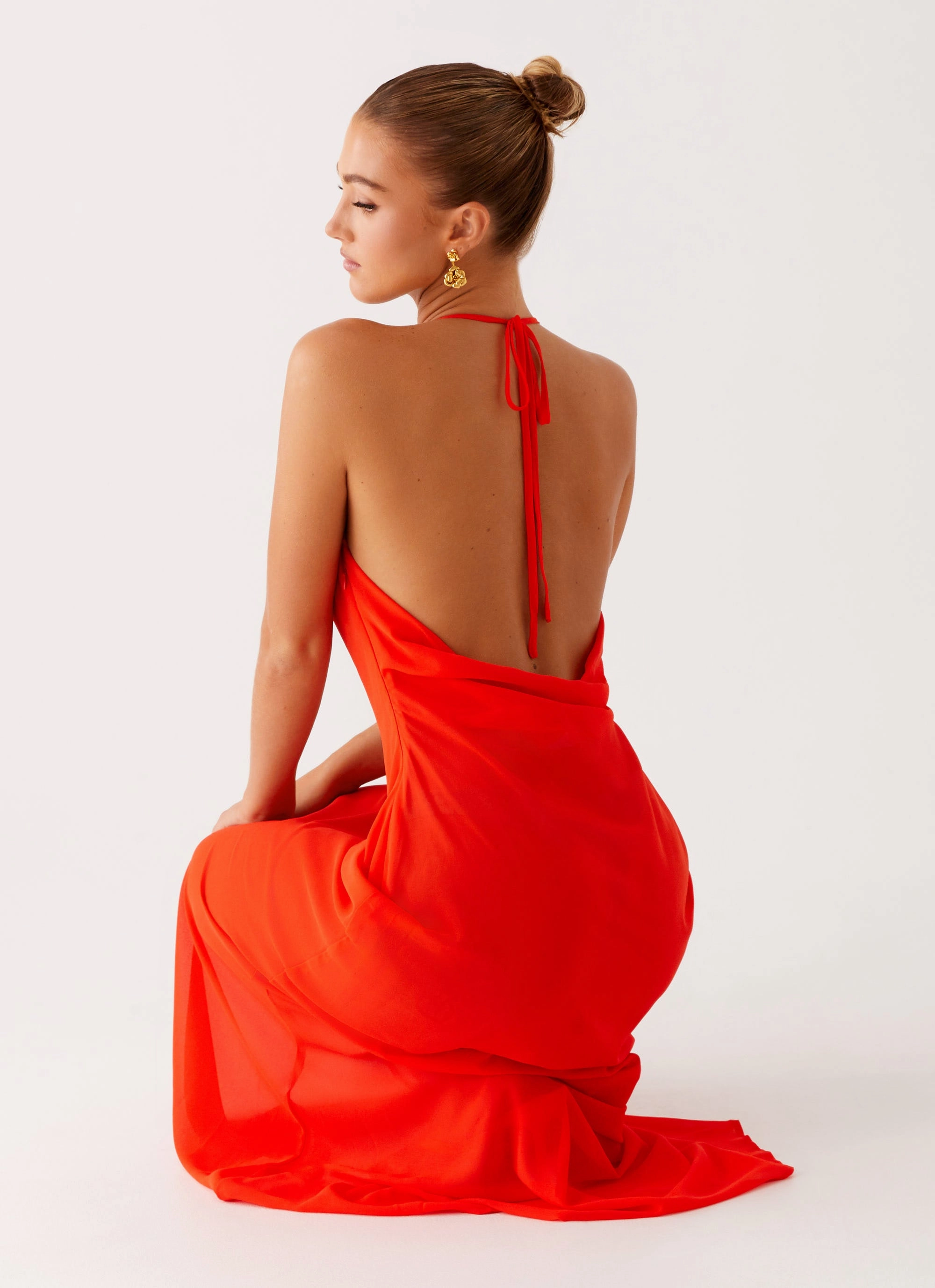 Comfortable office piece Fantasy Maxi Dress - Orange