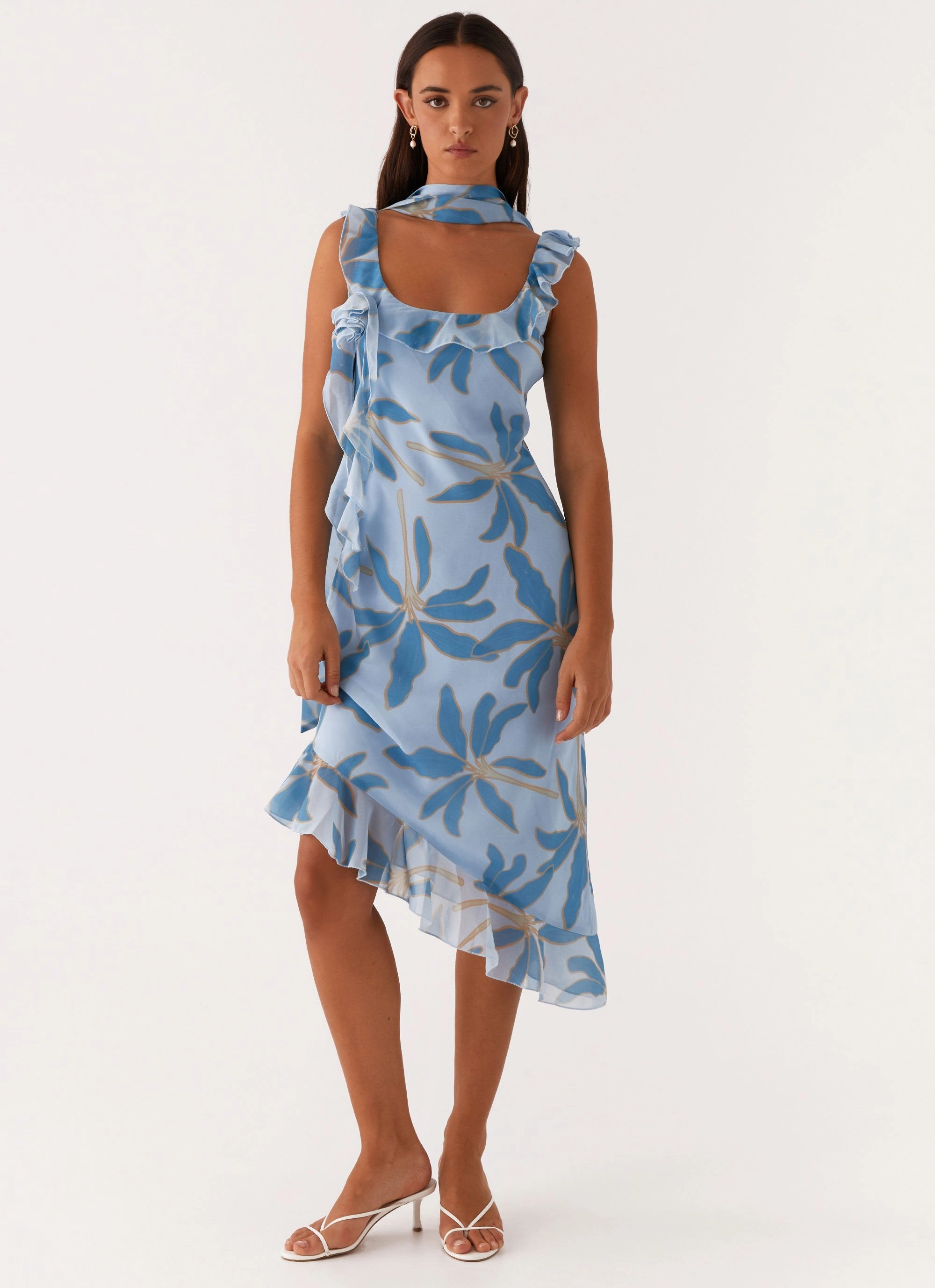 Fariday Midi Dress - Opulent Blue Bold Color Petite friendly