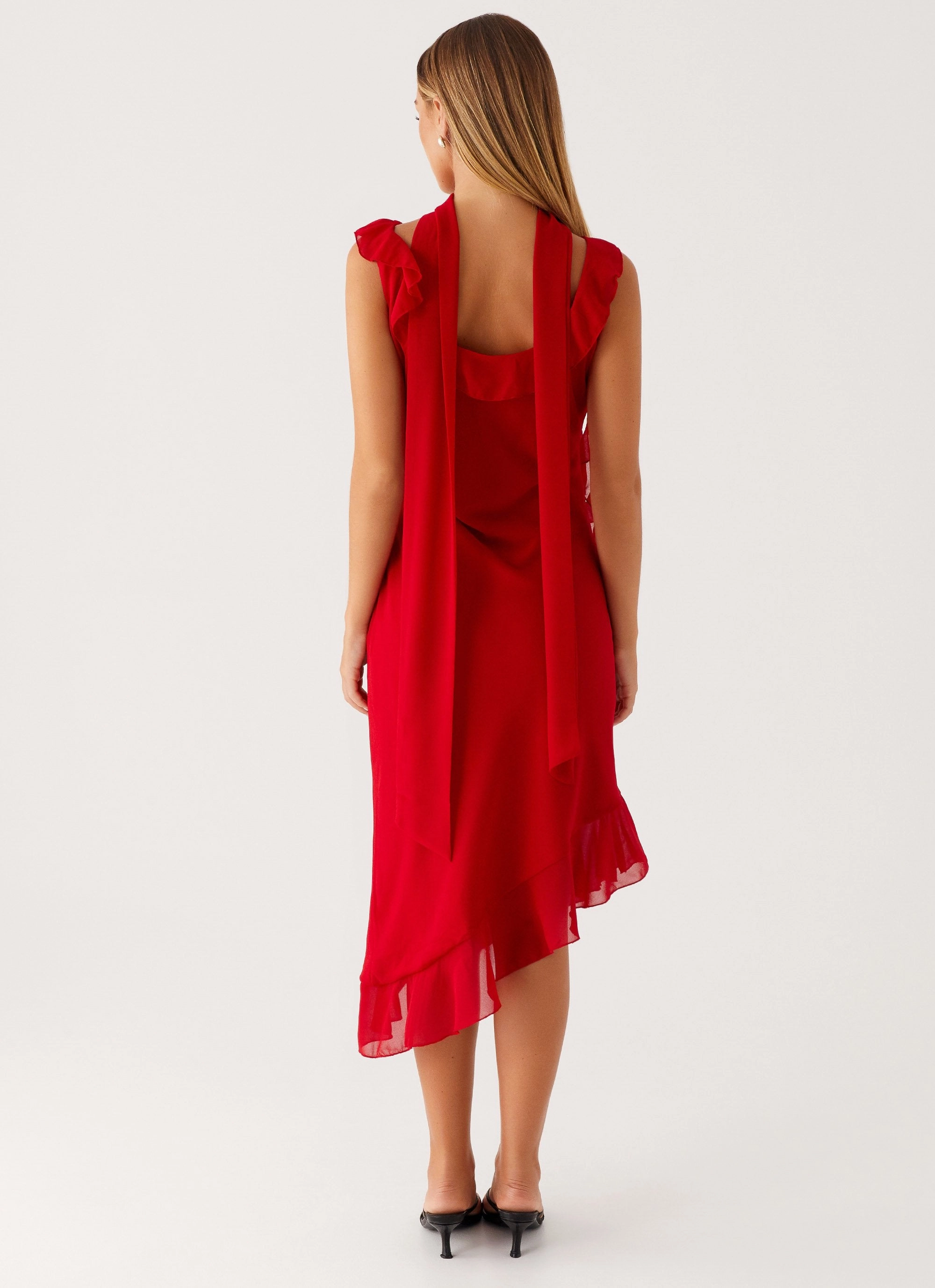 Fariday Midi Dress - Red Tailored Mood