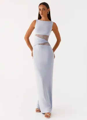 Karma Maxi Dress - Blue Elegant Wearable Everyday Movement