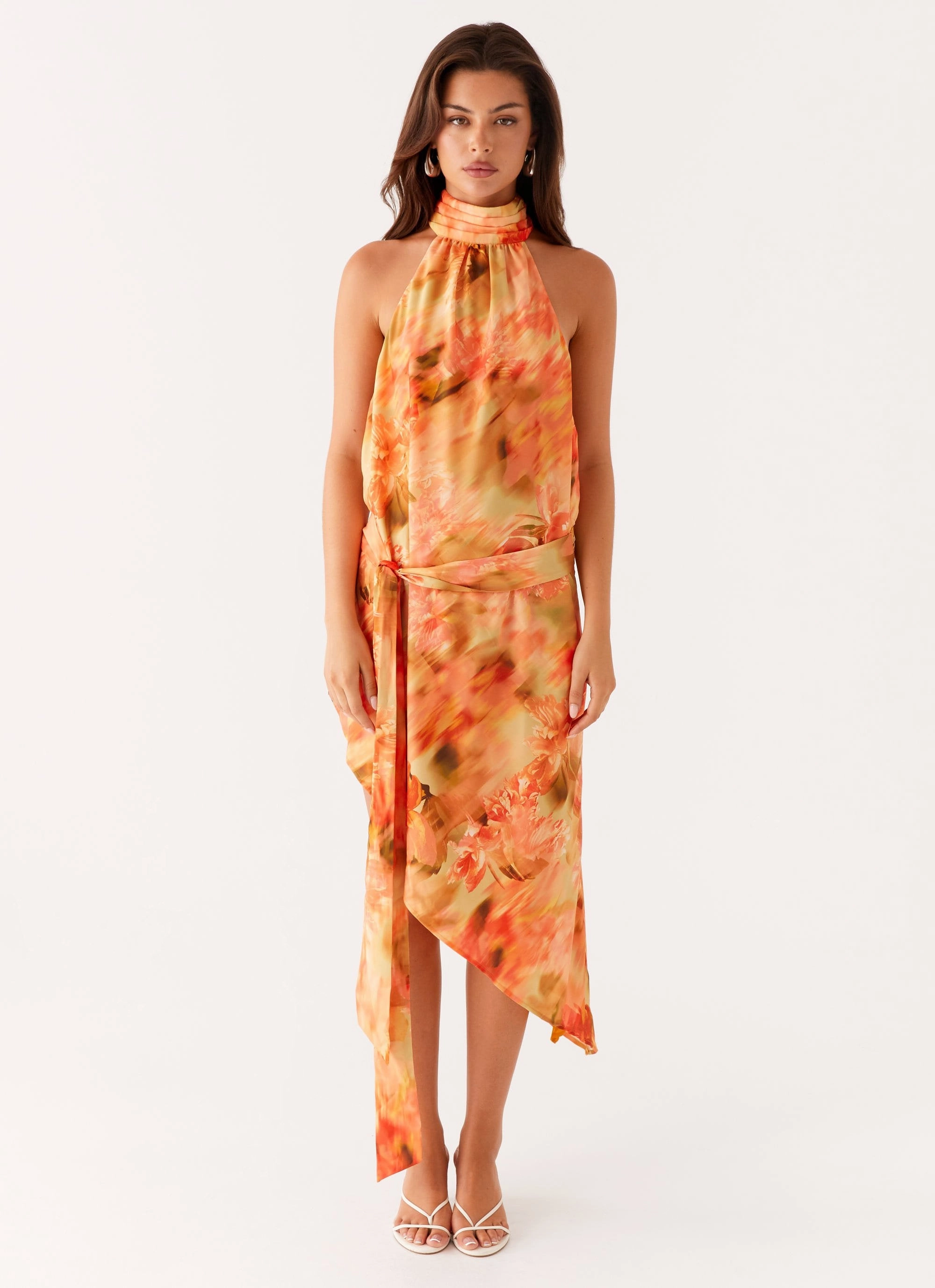 Church Scene Lou Midi Dress - Sunset Floral