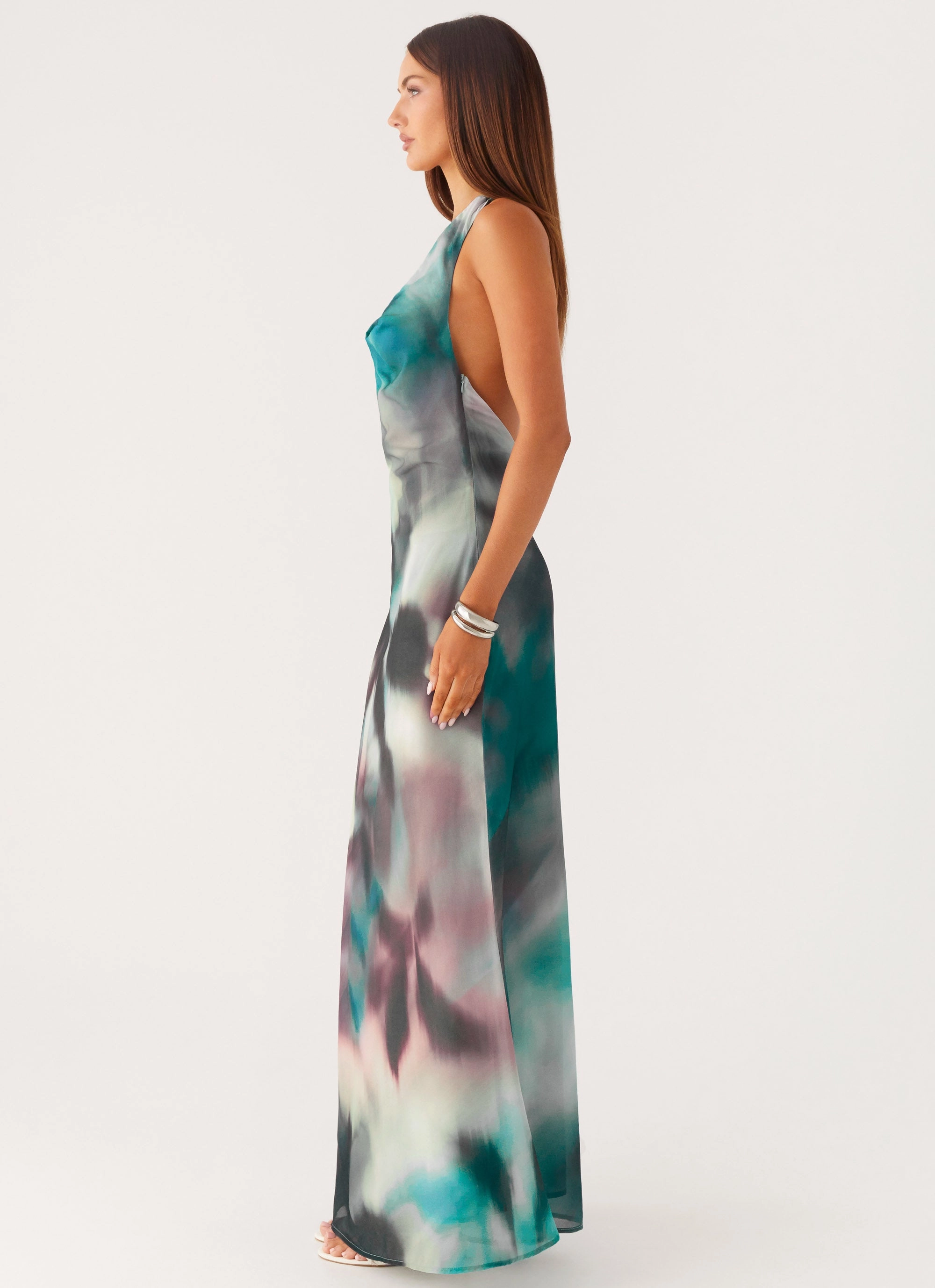 Lost At Sea Maxi Dress - Sea Splash Vibrant Light Cozy and Comfortable