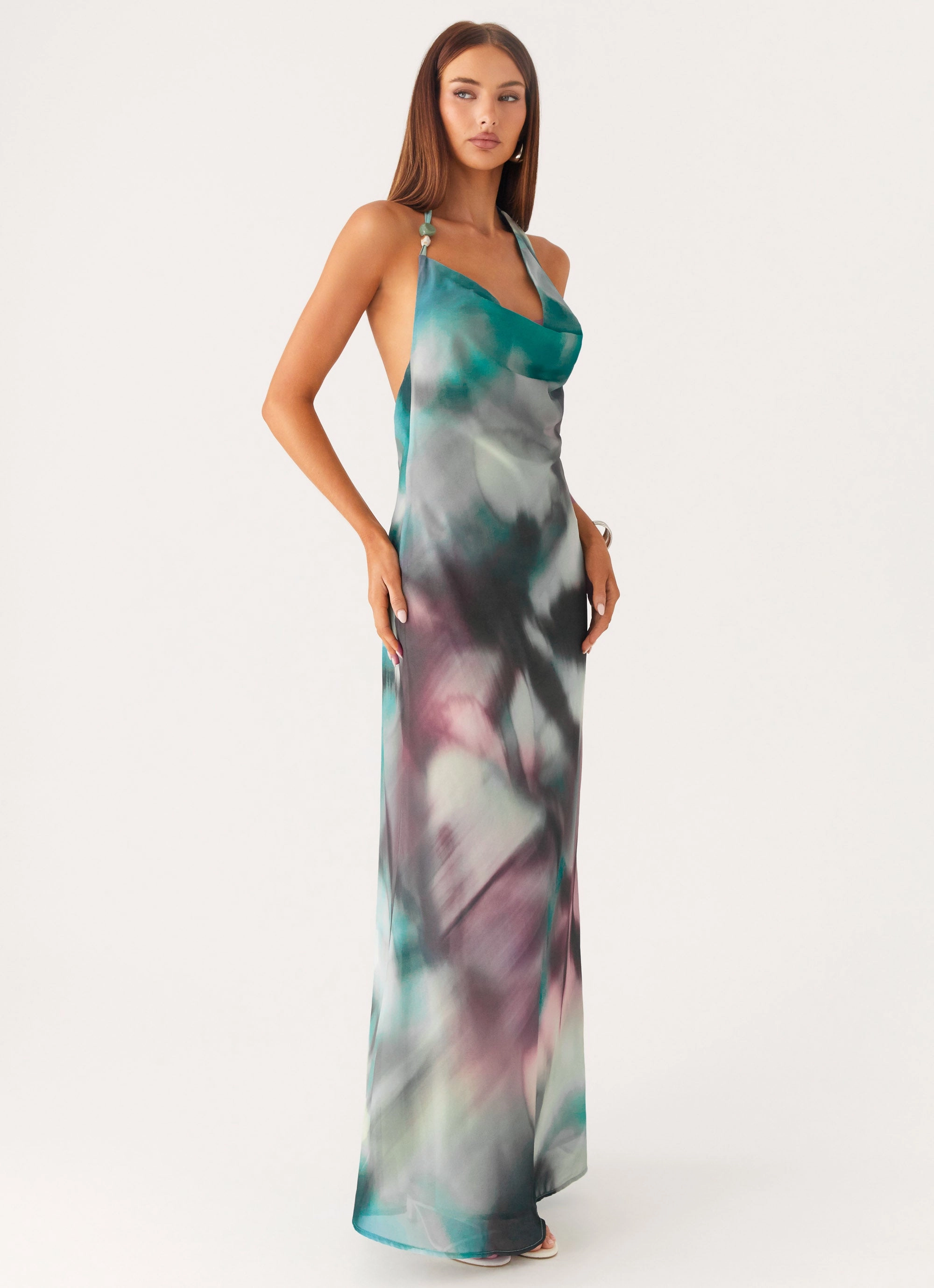 Tactile Feel Lost At Sea Maxi Dress - Sea Splash